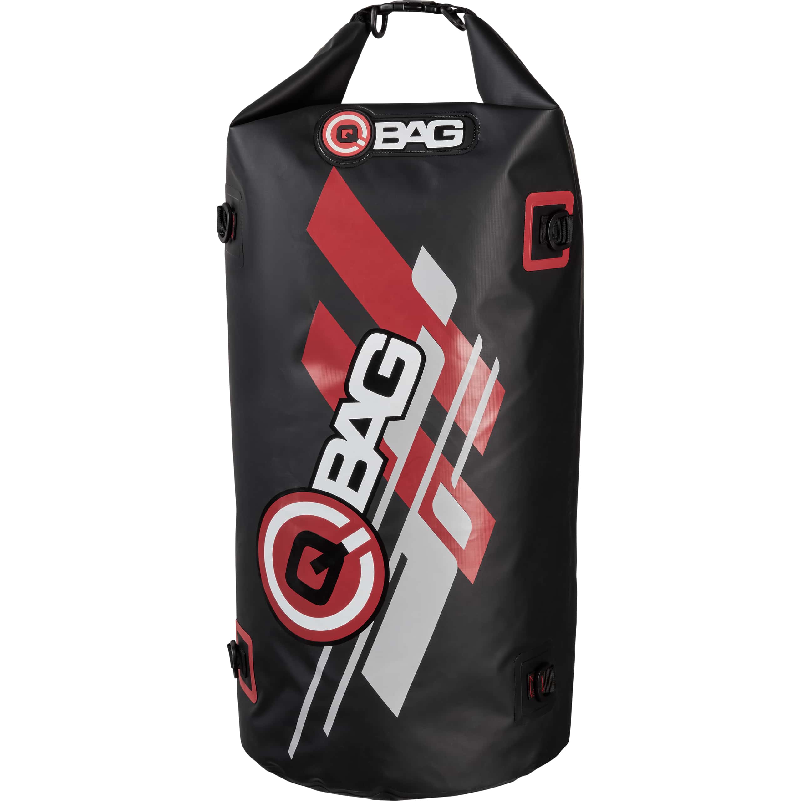 QBag Gepäckrolle wasserdicht Ocean Bag 50 Liter schwarz/grau/rot - Motorradzubehör - Motorradgepäck