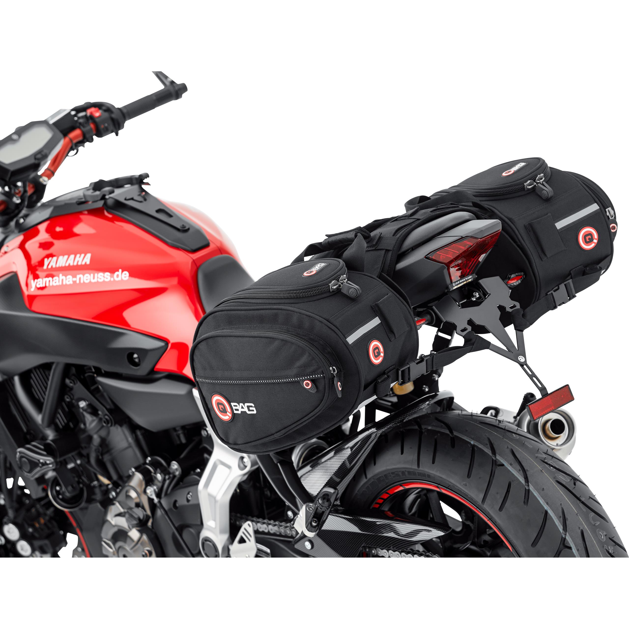QBag Satteltaschenpaar 02 oval 22 Liter Stauraum - Motorradzubehör - Motorradgepäck