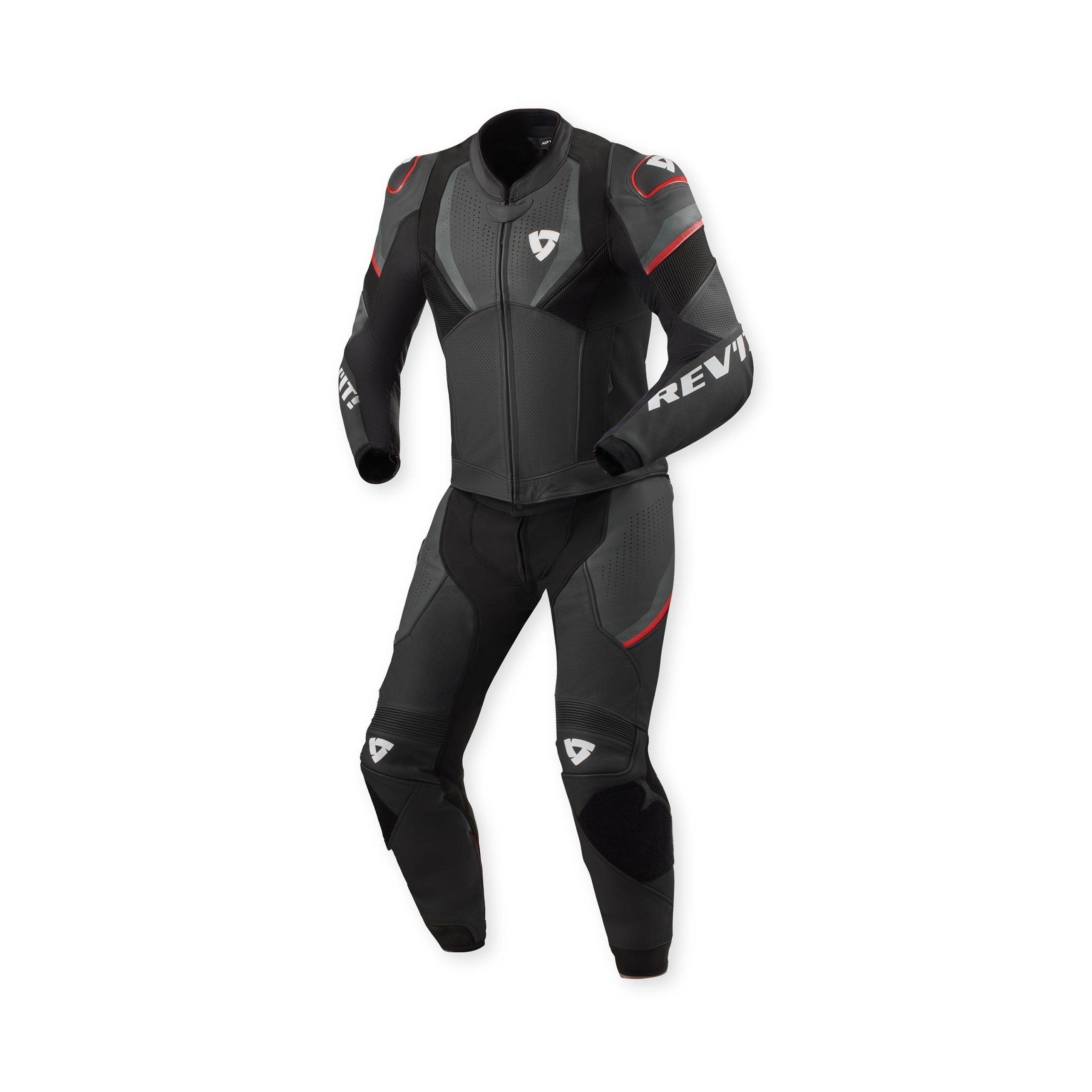 REV'IT! Beta 2 Lederkombi 2-tlg. schwarz/anthrazit 48 - Motorradbekleidung - Motorradkombis