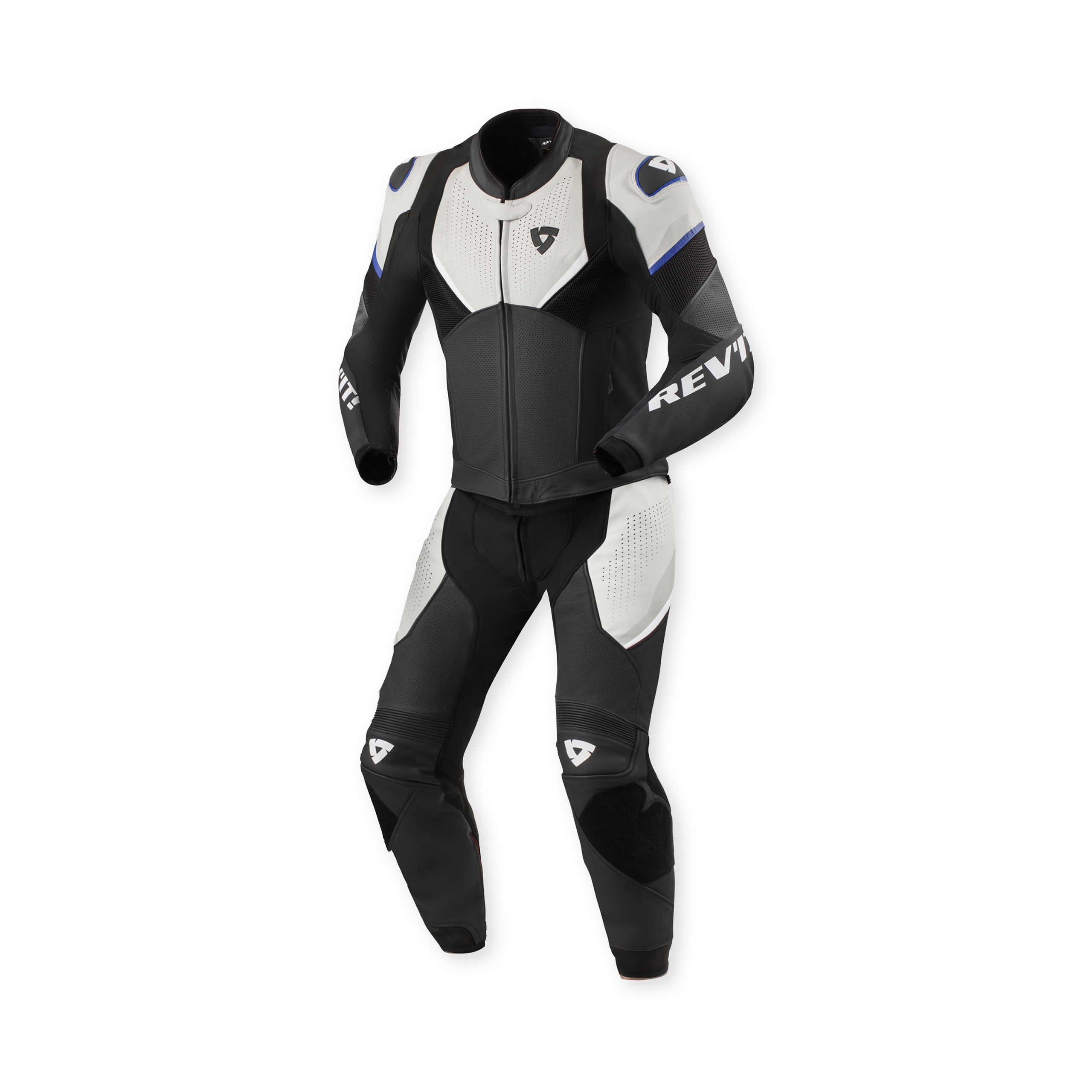 REV'IT! Beta 2 Lederkombi 2-tlg. schwarz/hellgrau 56 - Motorradbekleidung - Motorradkombis