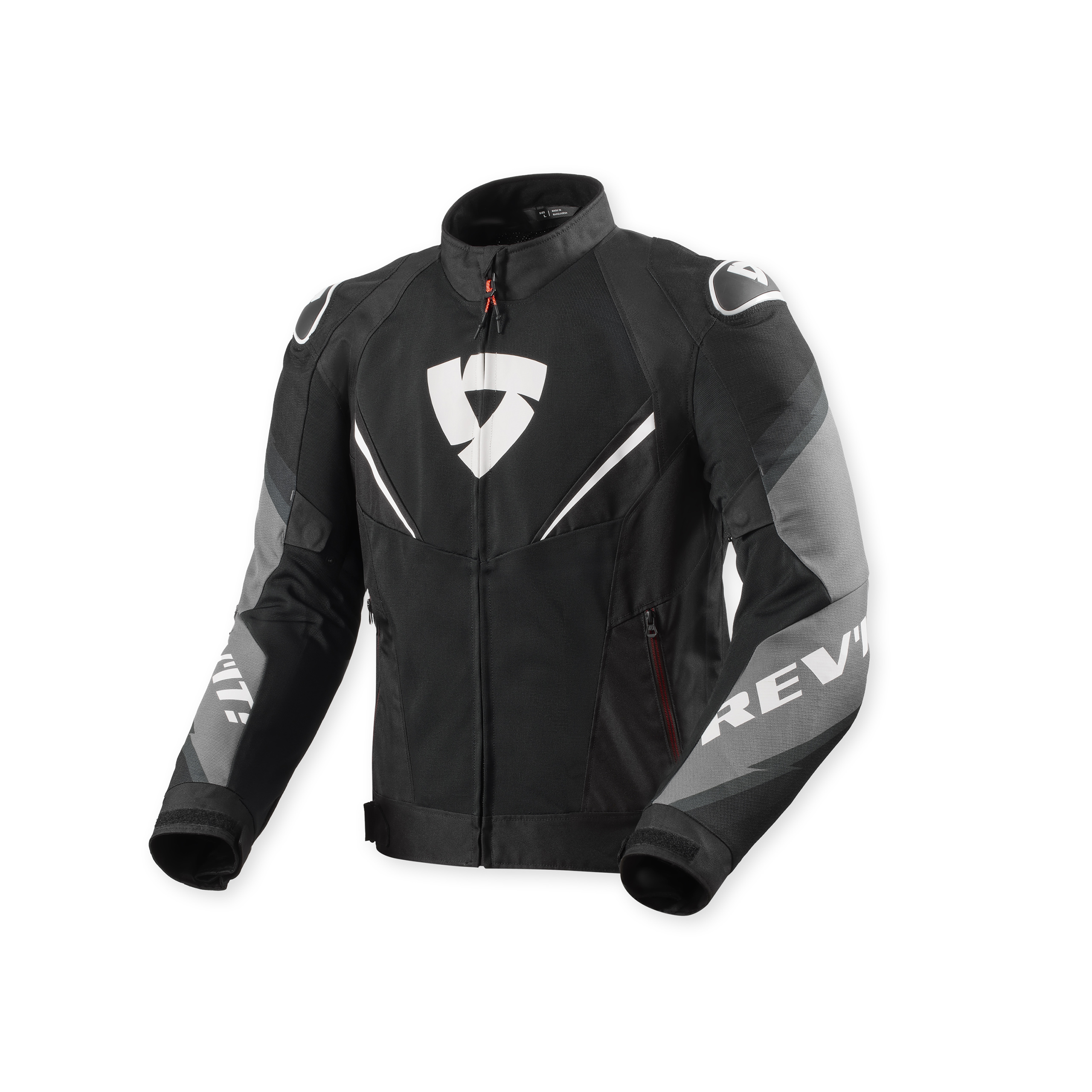 REV'IT! Quantum 3 Air Textiljacke schwarz/weiß 3XL - Motorradbekleidung - Motorradjacken