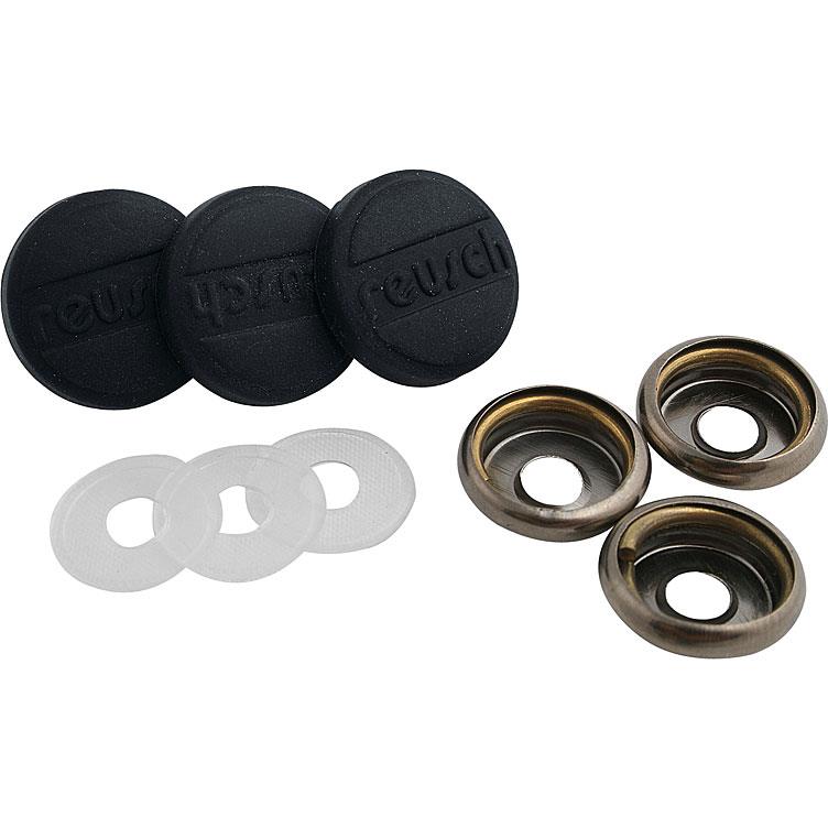 Reusch 3x Reusch Oberknopf-Gummiert - Motorradbekleidung - Zubehör & Accessoires