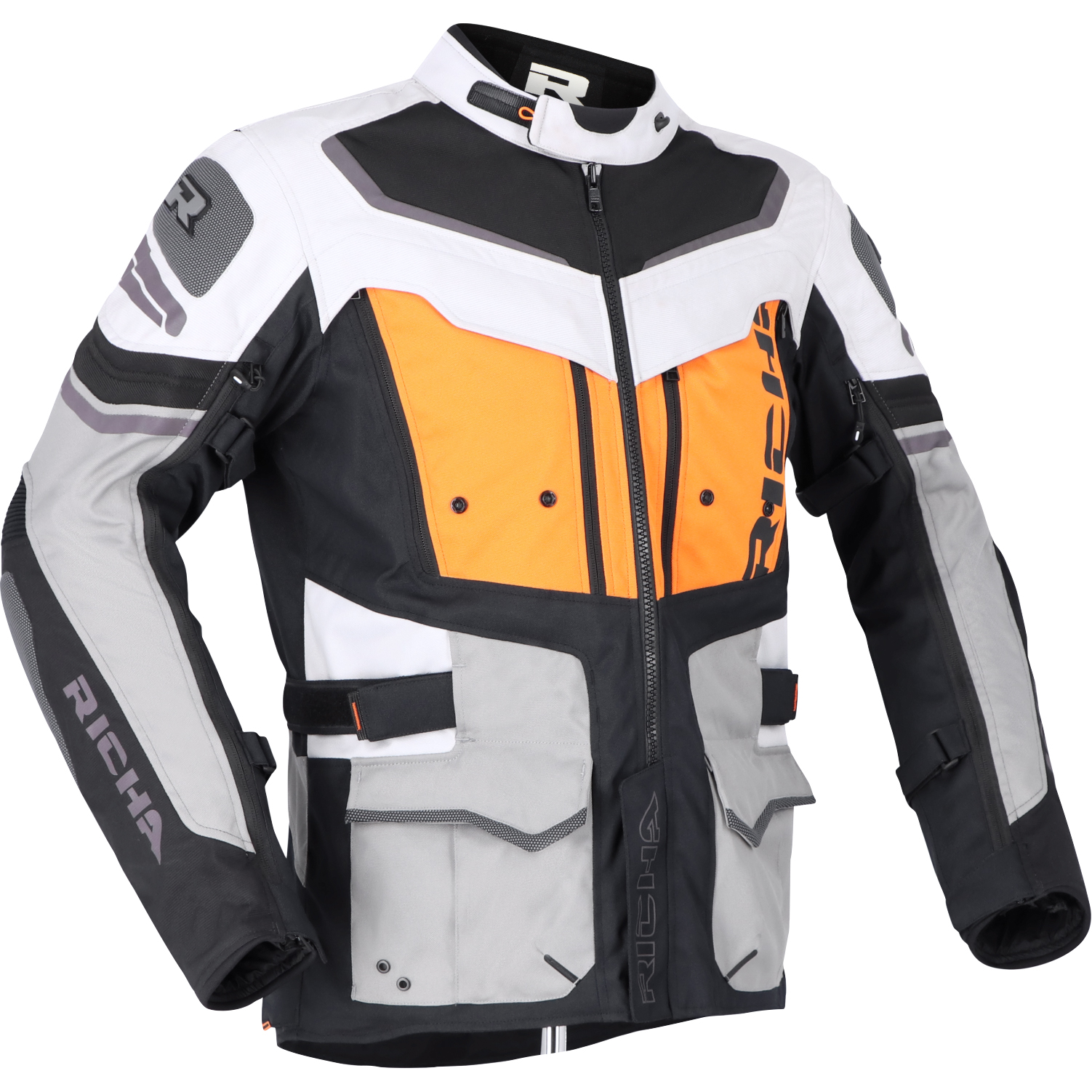 Richa Infinity 2 Adventure Textiljacke grau/orange M - Motorradbekleidung - Motorradjacken