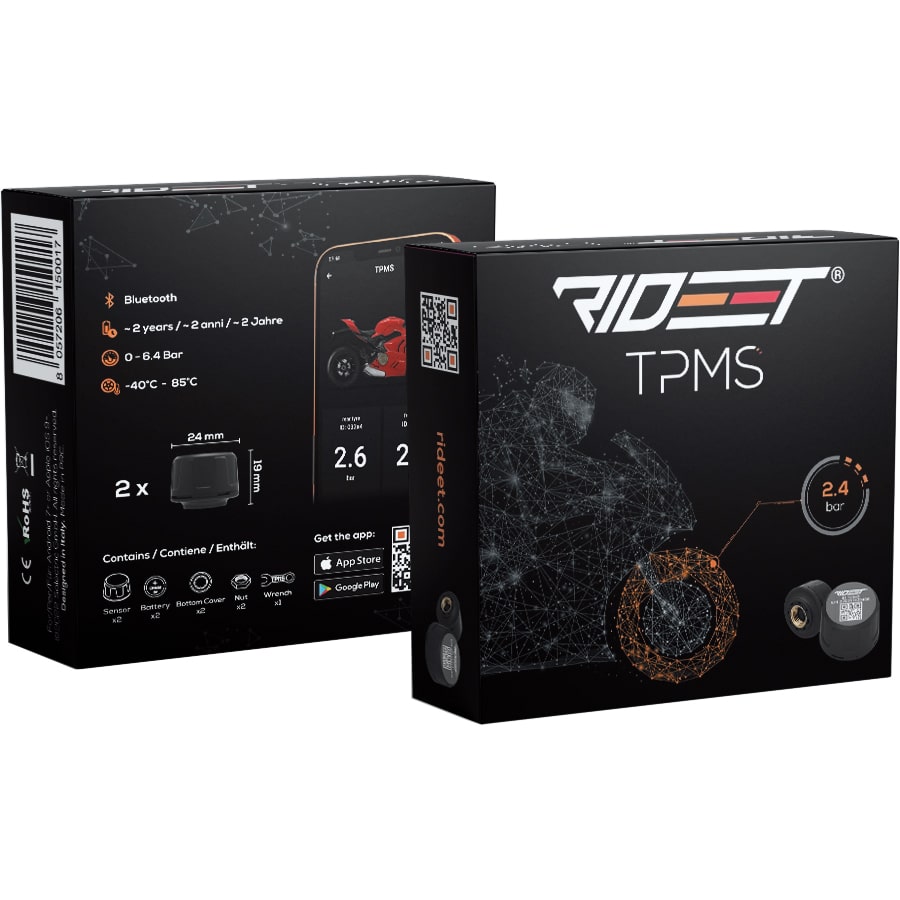 Rideet Reifendruckkontrollsystem TPMS - Motorradzubehör - Werkstattzubehör
