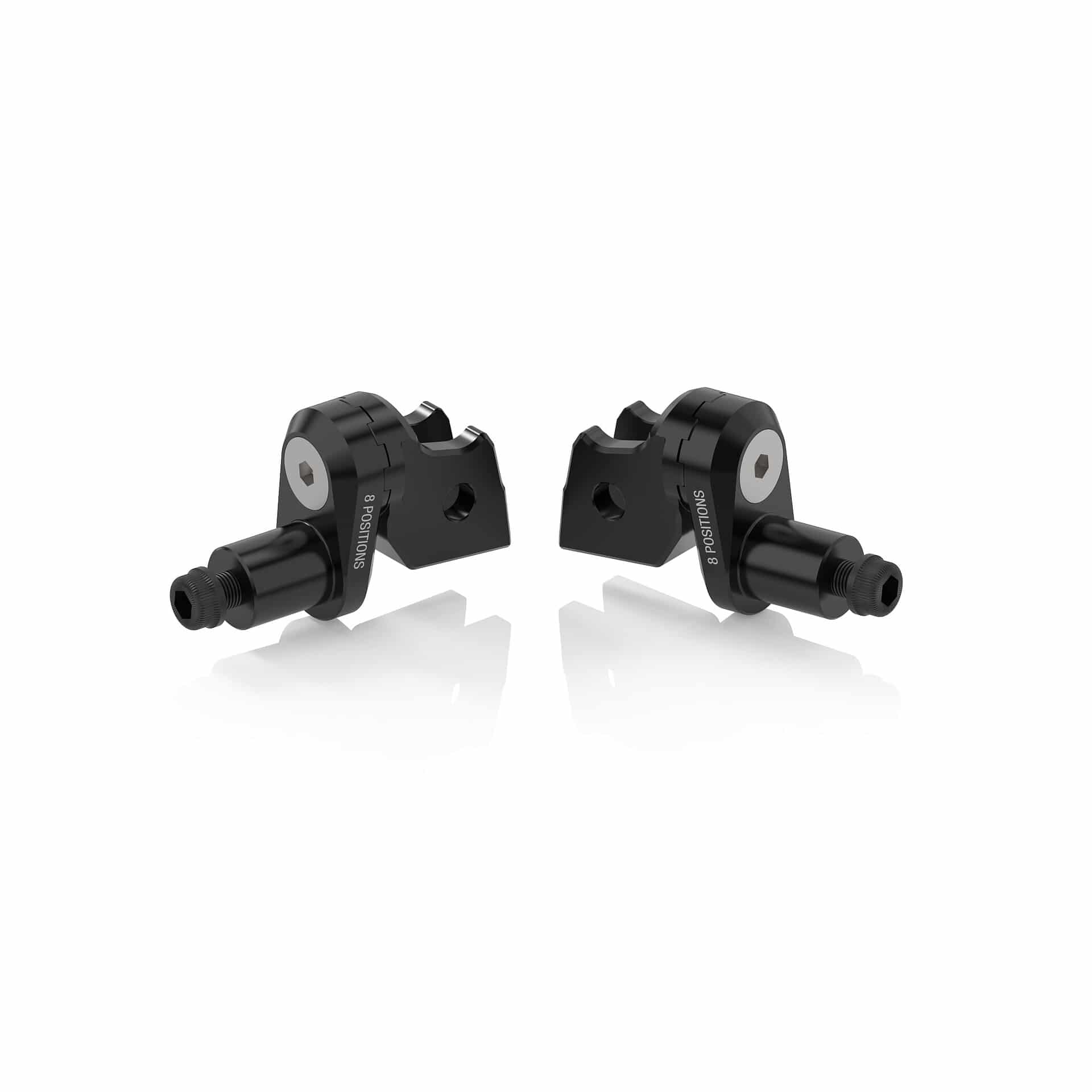 Rizoma Fußrastengelenke Ø18mm verstellbar PE727B schwarz - Motorradteile & Ersatzteile - Fußrasten & Hebel