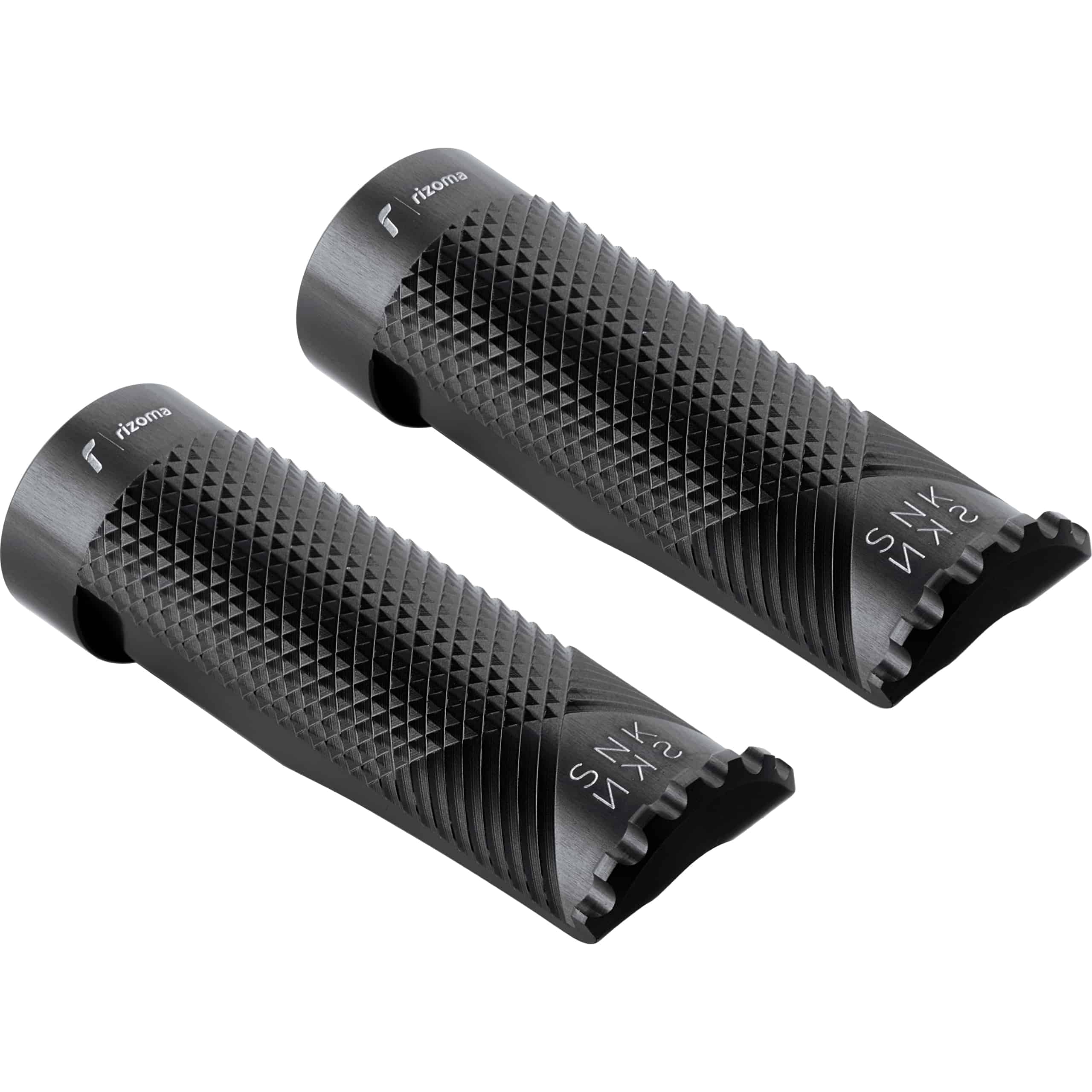 Rizoma Fußrastenpaar Ø18mm Snake ohne Adaptergelenke PE615B schwarz - Motorradteile & Ersatzteile - Fußrasten & Hebel