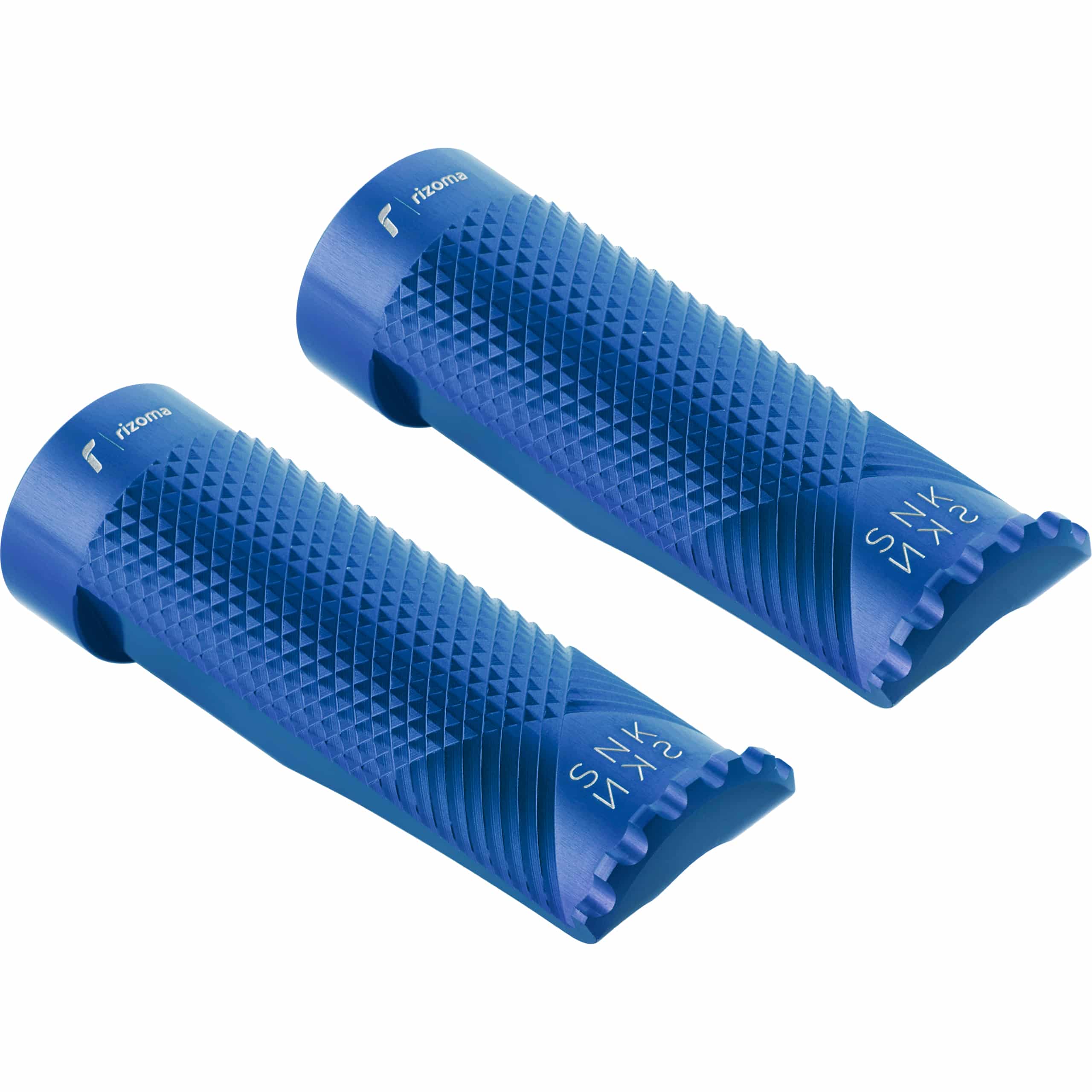 Rizoma Fußrastenpaar Ø18mm Snake ohne Adaptergelenke!! PE615U blau - Motorradteile & Ersatzteile - Fußrasten & Hebel