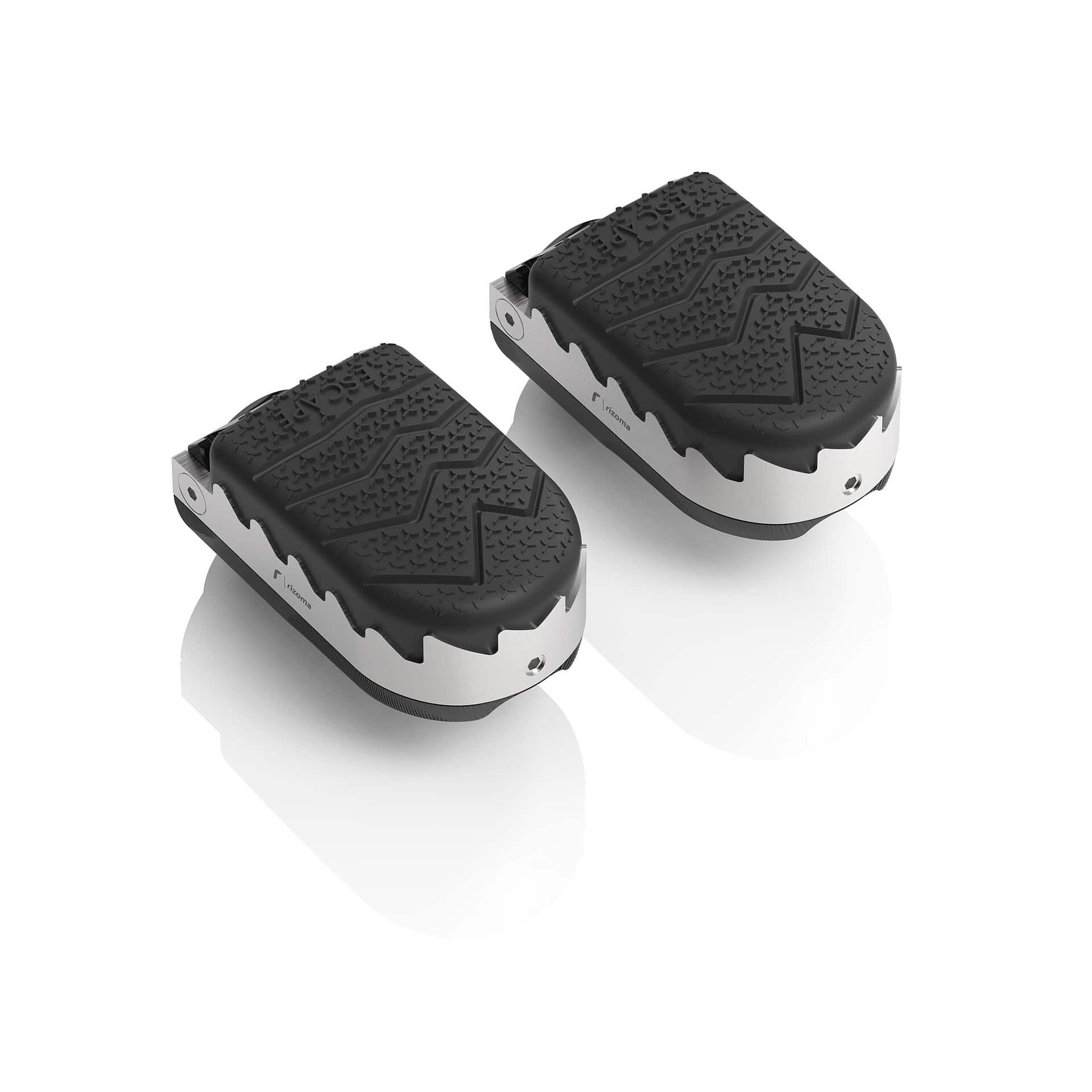 Rizoma Fußrastenpaar Ø22mm Escape S PE644B schwarz/silber - Motorradteile & Ersatzteile - Fußrasten & Hebel