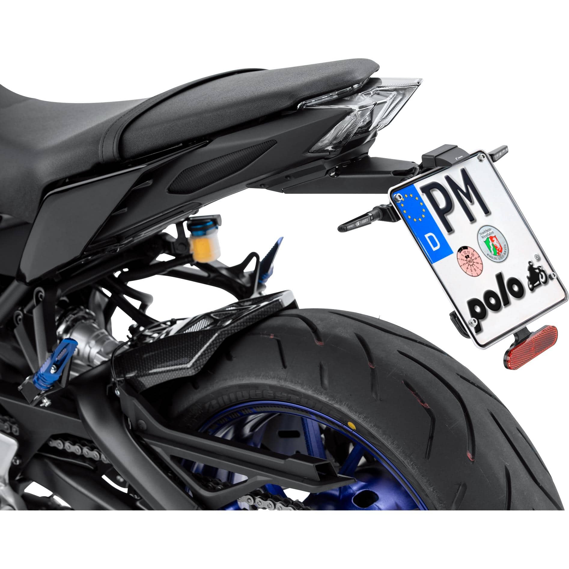 Rizoma Kennzeichenhalter Fox PT227B für Yamaha MT-09 2017- - Motorradteile & Ersatzteile - Anbauteile