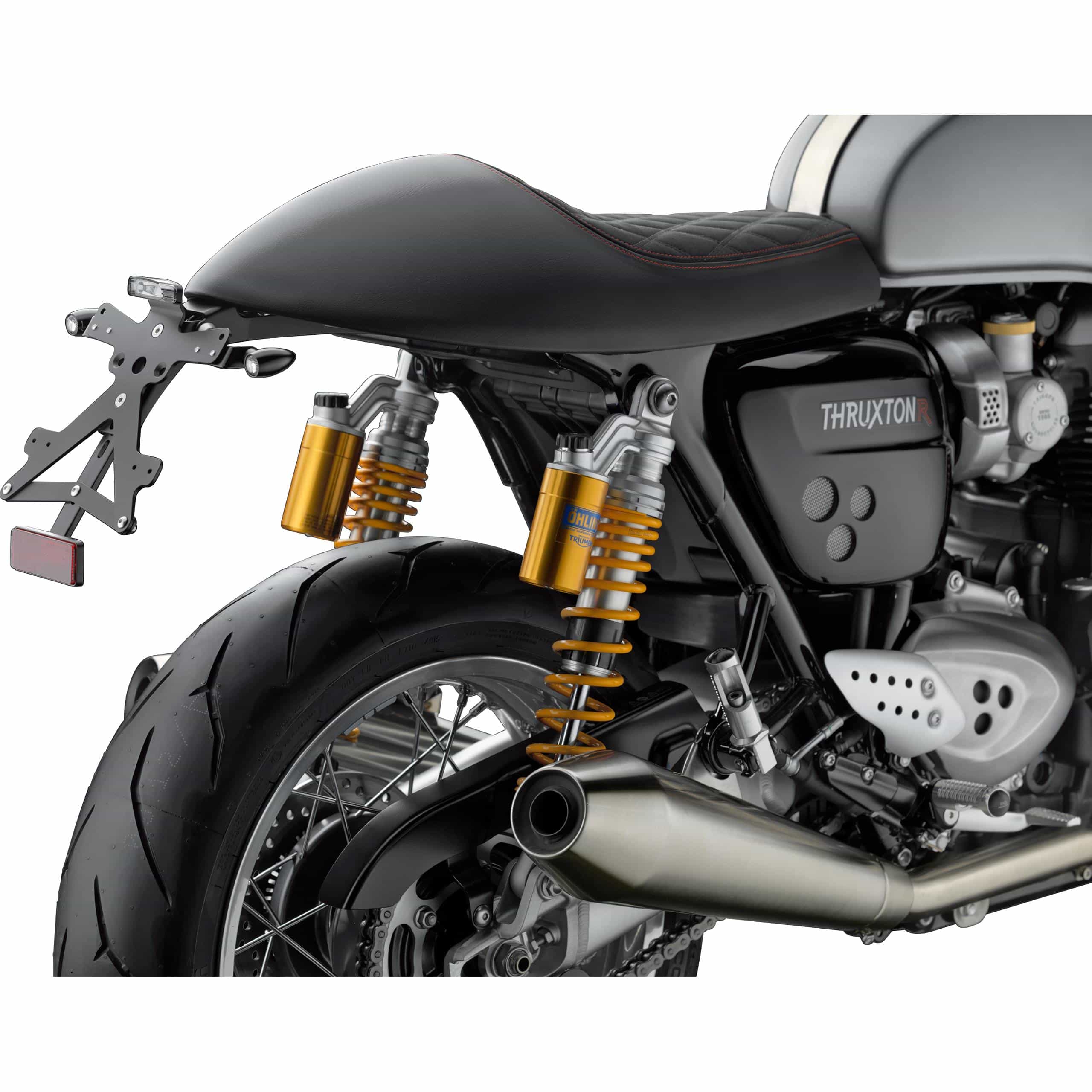 Rizoma Kennzeichenhalter Fox PT664B für Triumph Thruxton 1200 /R - Motorradteile & Ersatzteile - Anbauteile
