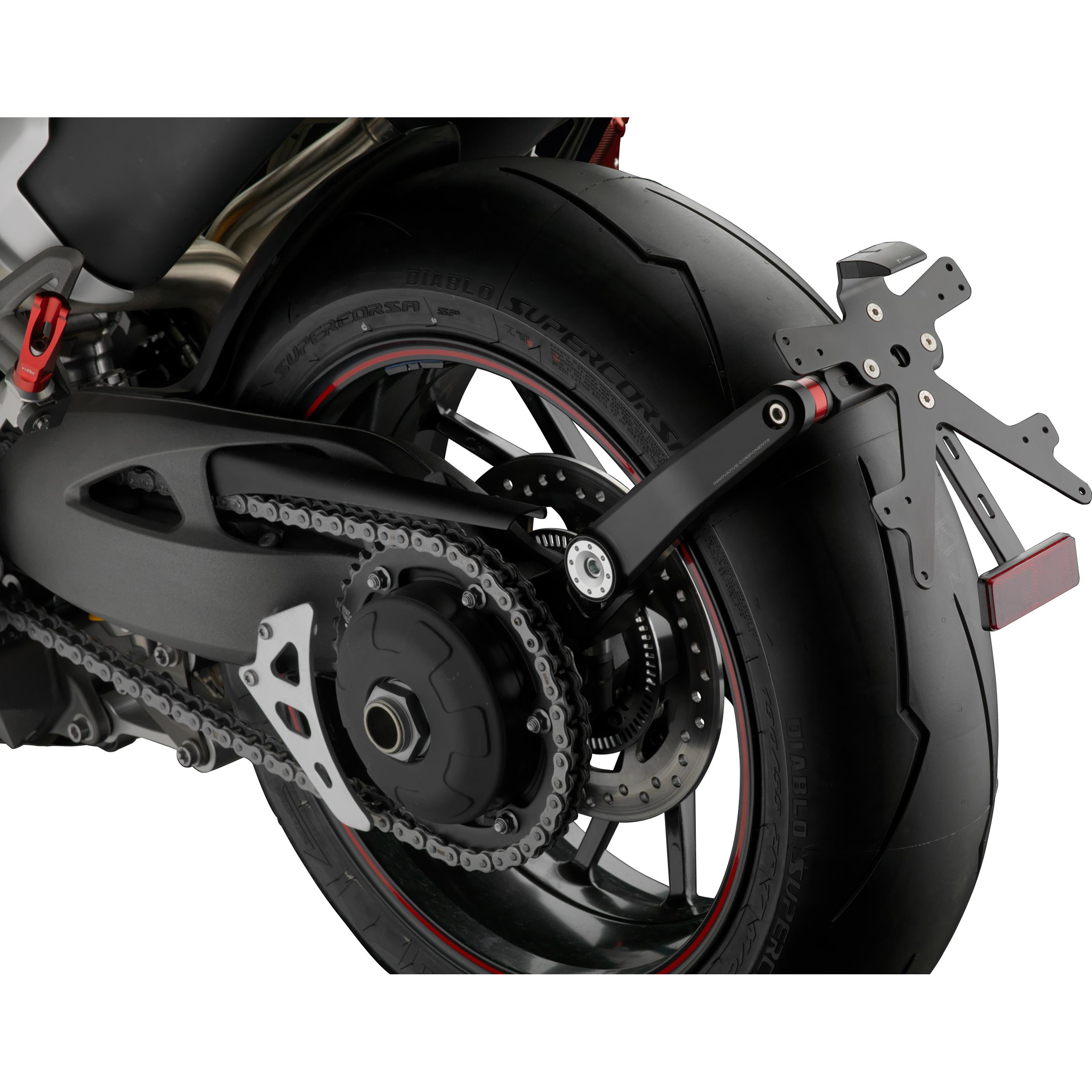 Rizoma Kennzeichenhalter Side Arm PT667B für Speed Triple 2016- - Motorradteile & Ersatzteile - Anbauteile