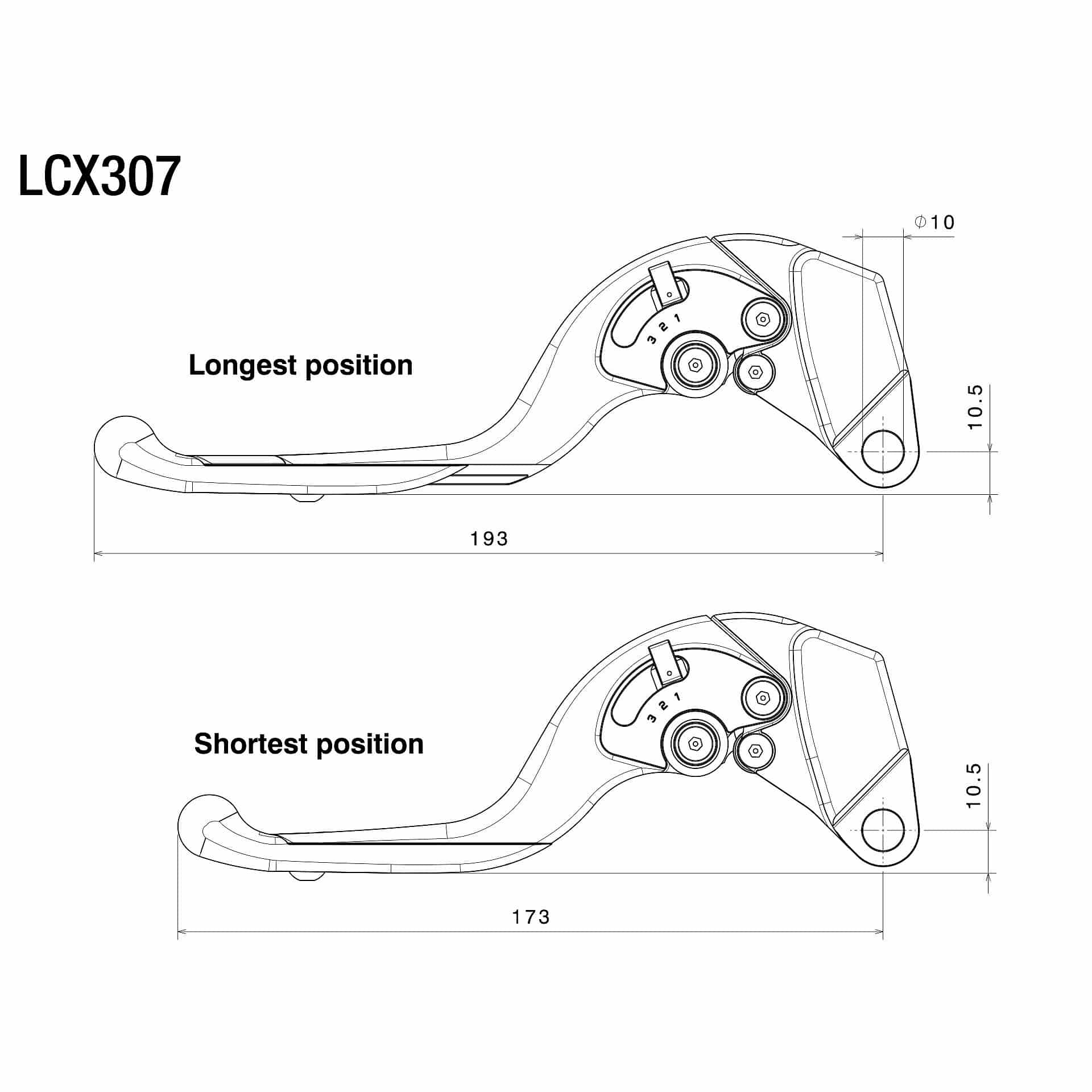 Rizoma Kupplungshebel einstellbar/breitenvariabel LCX307B schwarz - Motorradteile & Ersatzteile - Lenker