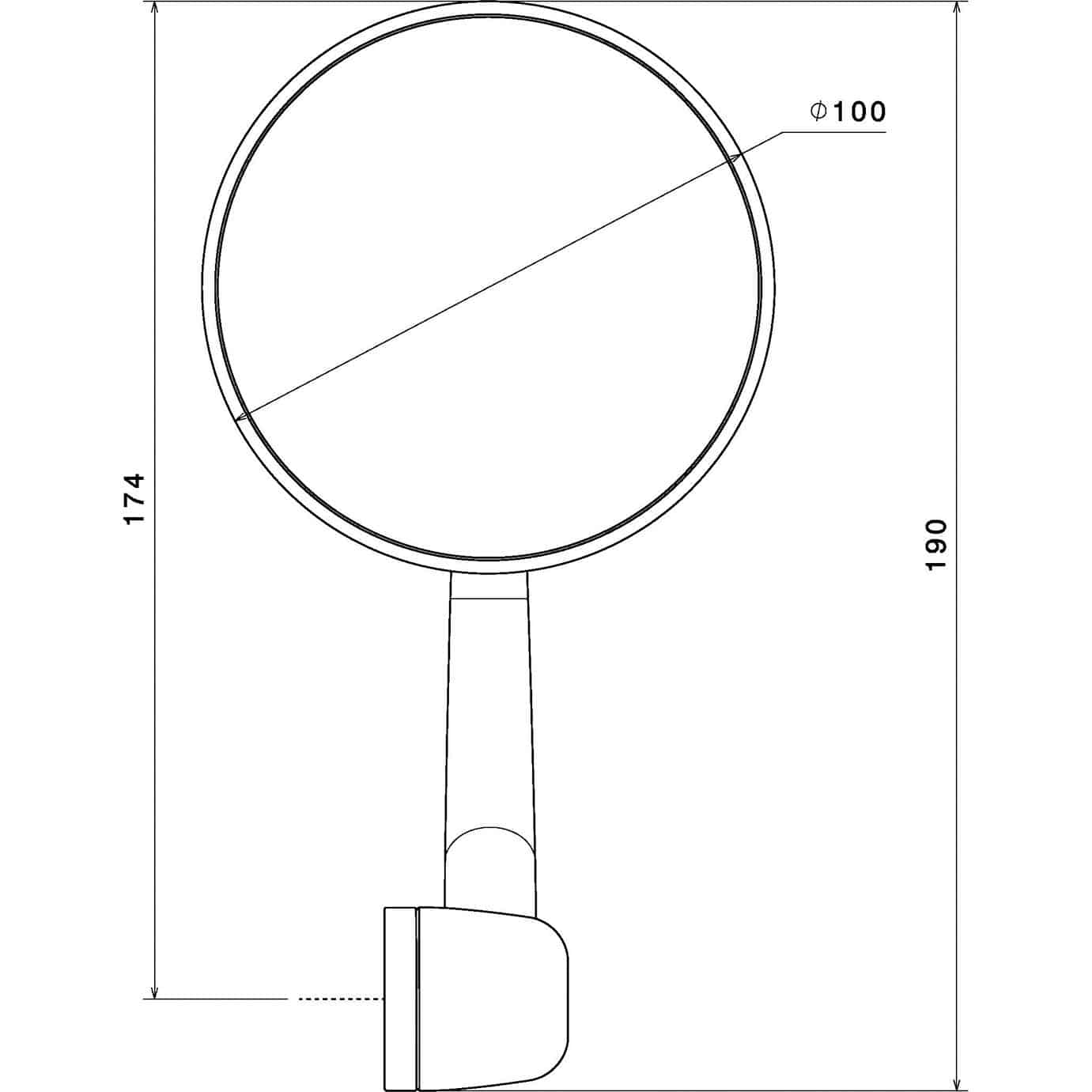 Rizoma Lenkerendenspiegel M6 Spirit RS Alu BS192B schwarz - Motorradteile & Ersatzteile - Motorradspiegel