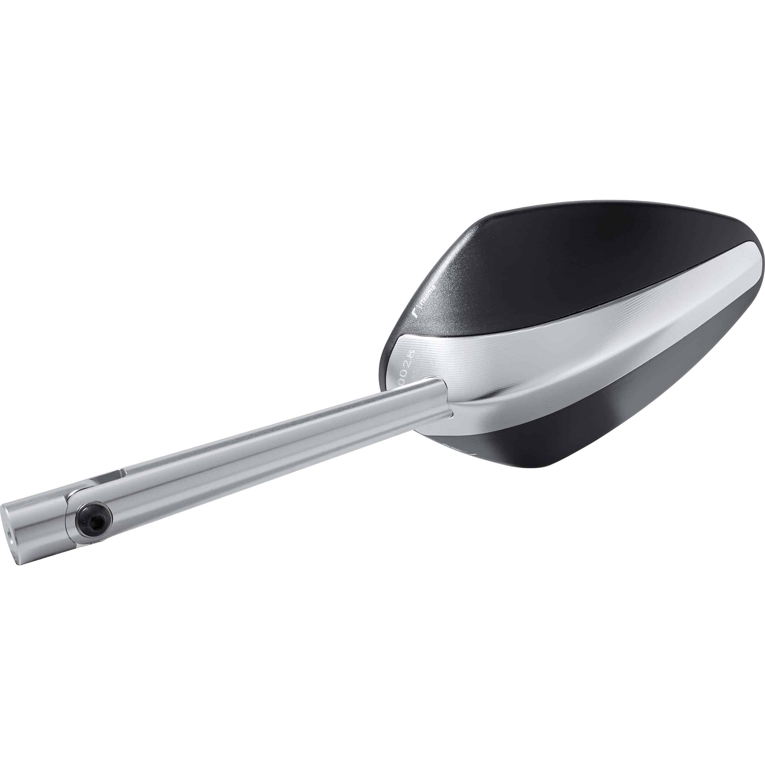Rizoma Lenkerspiegel ohne Aufnahme Veloce BS206A silber/schwarz - Motorradteile & Ersatzteile - Motorradspiegel