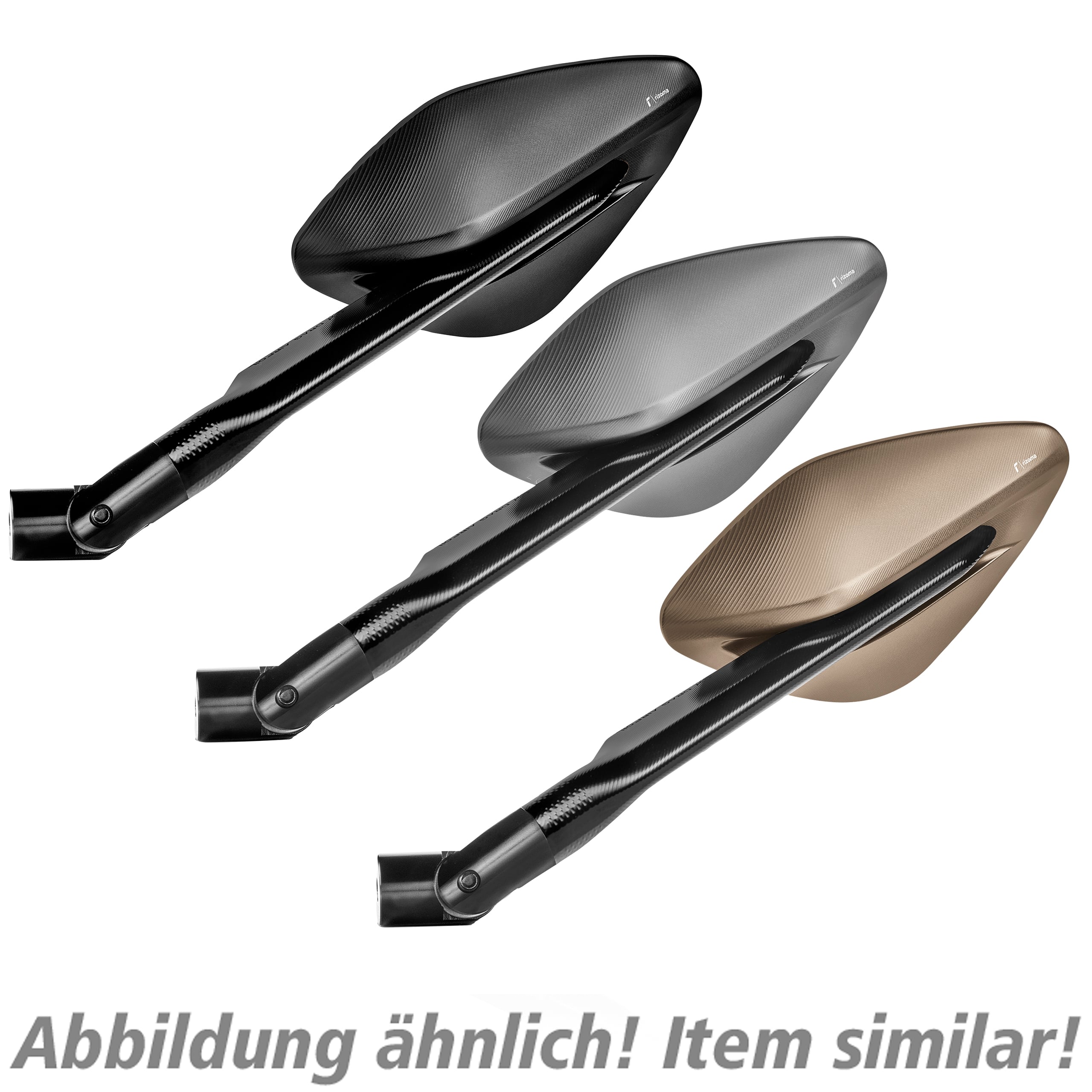 Rizoma Verkleidungsspiegel ohne Aufnahme Namic BS323A silber rechts - Motorradteile & Ersatzteile - Motorradspiegel