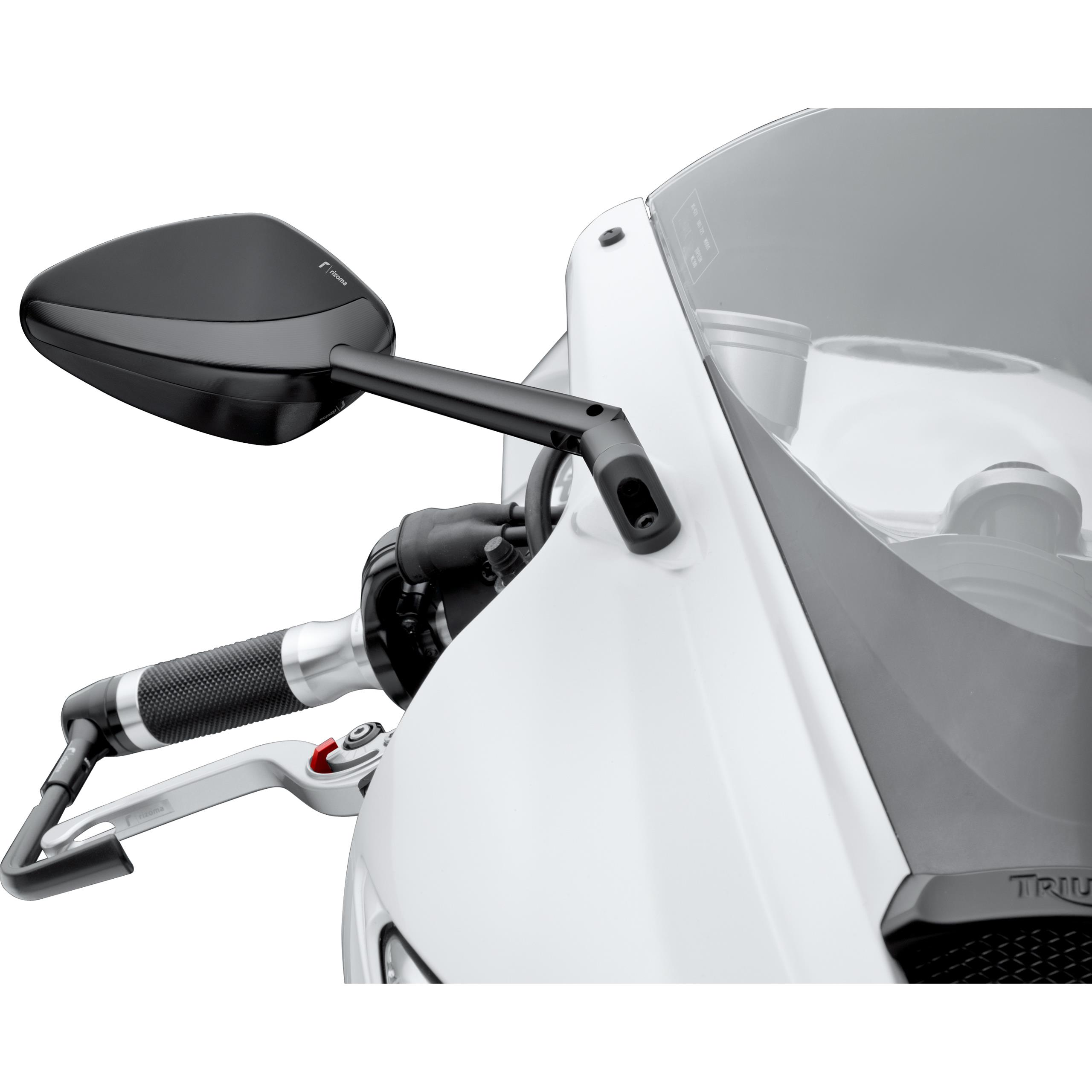 Rizoma Verkleidungsspiegel ohne Aufnahme Veloce BS205B schwarz - Motorradteile & Ersatzteile - Motorradspiegel