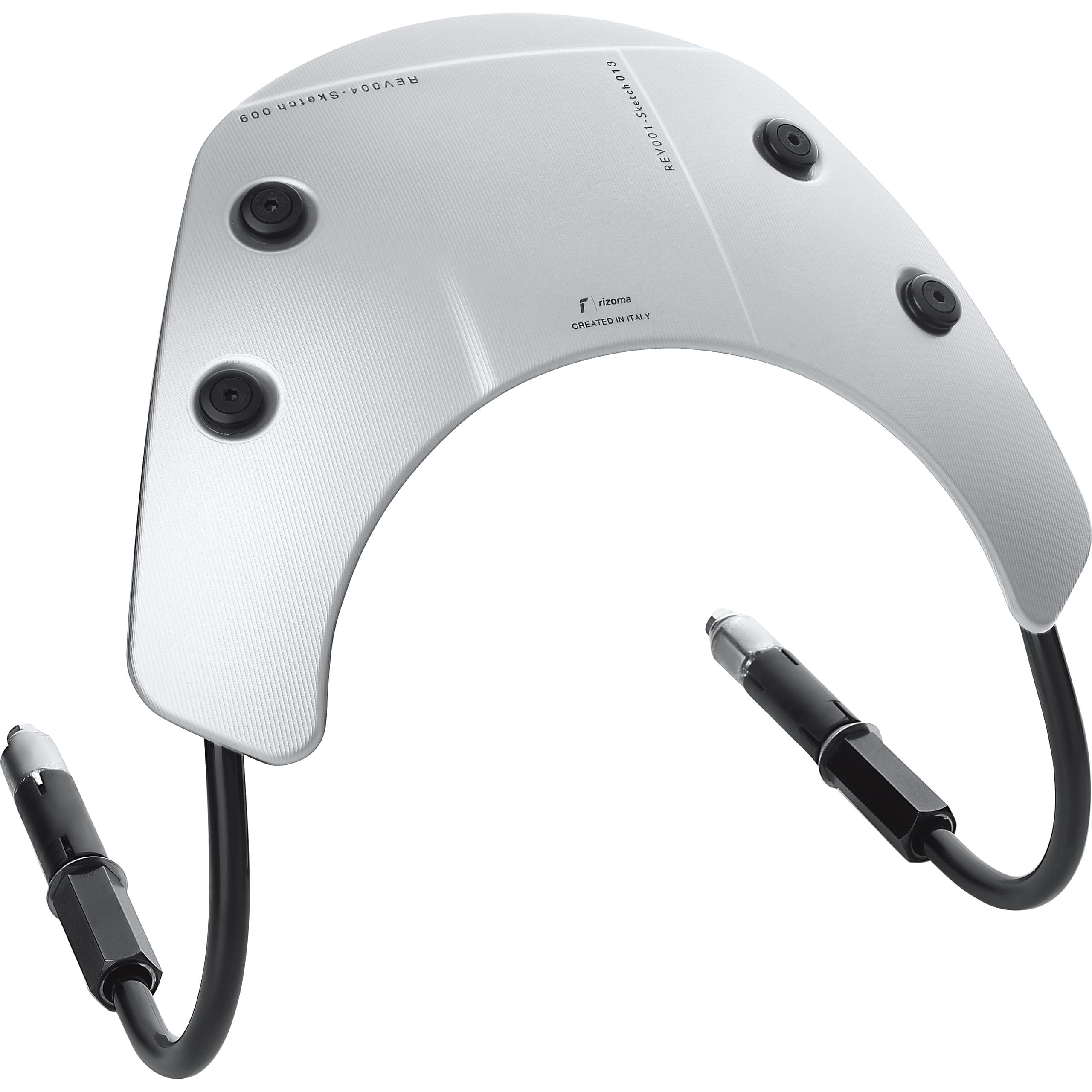 Rizoma Windschild Alu ZVP010A silber für Vespa GTS 300 2016- - Motorradteile & Ersatzteile - Anbauteile