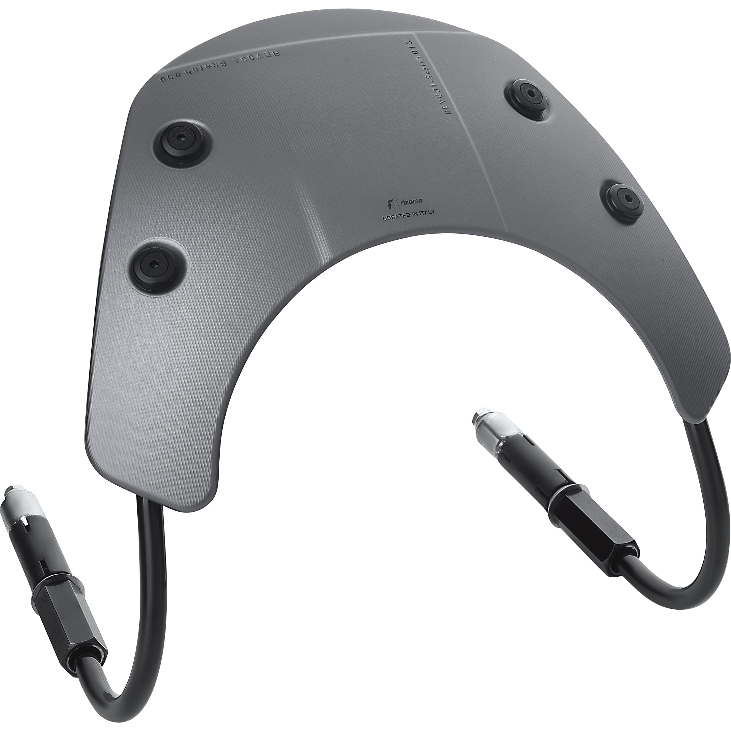 Rizoma Windschild Alu ZVP010D grau für Vespa GTS 300 2016- - Motorradteile & Ersatzteile - Anbauteile