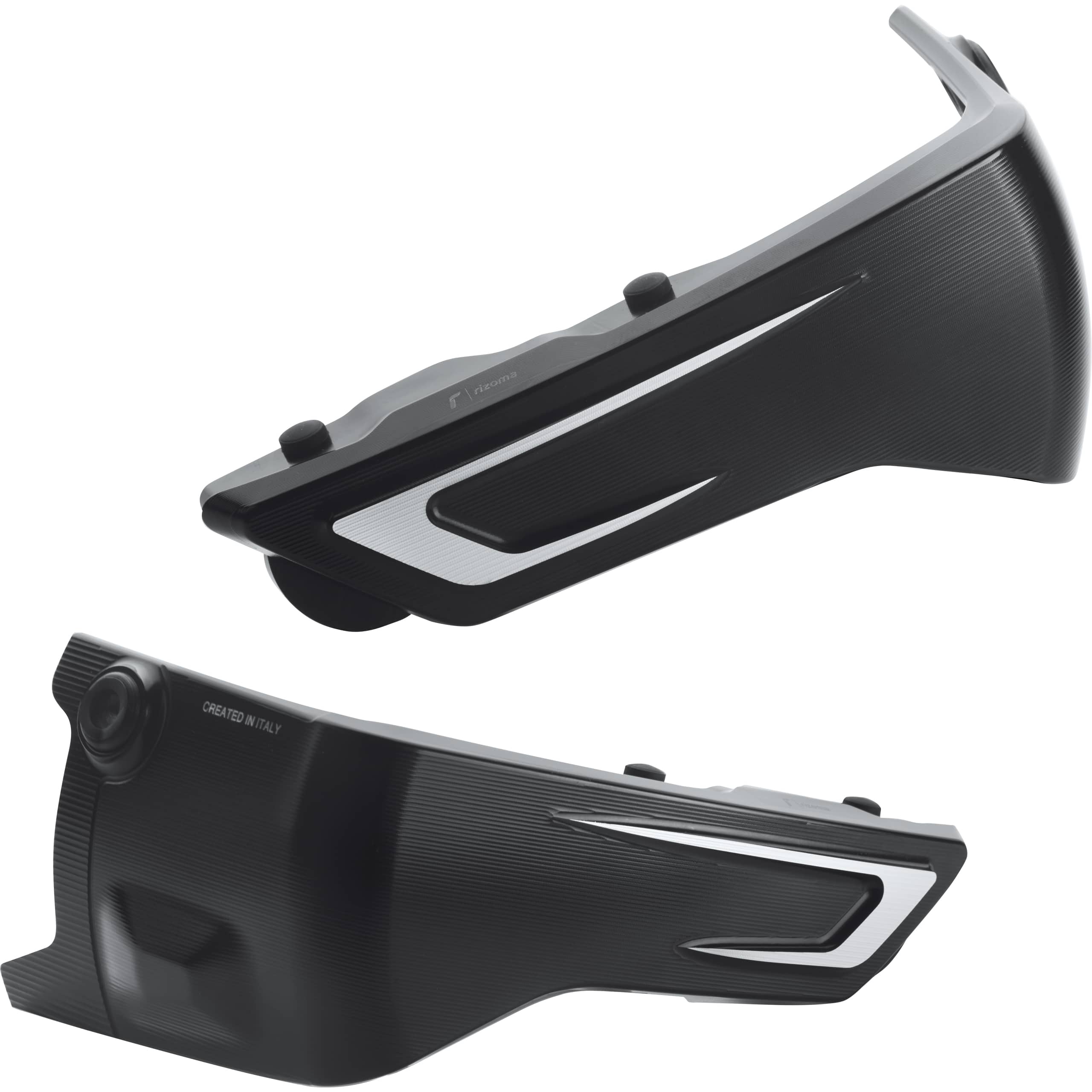 Rizoma Zündspulenabdeckungen Alu ZBW099BA schwarz/silber für BMW R - Motorradteile & Ersatzteile - Verkleidungen & Abdeckungen