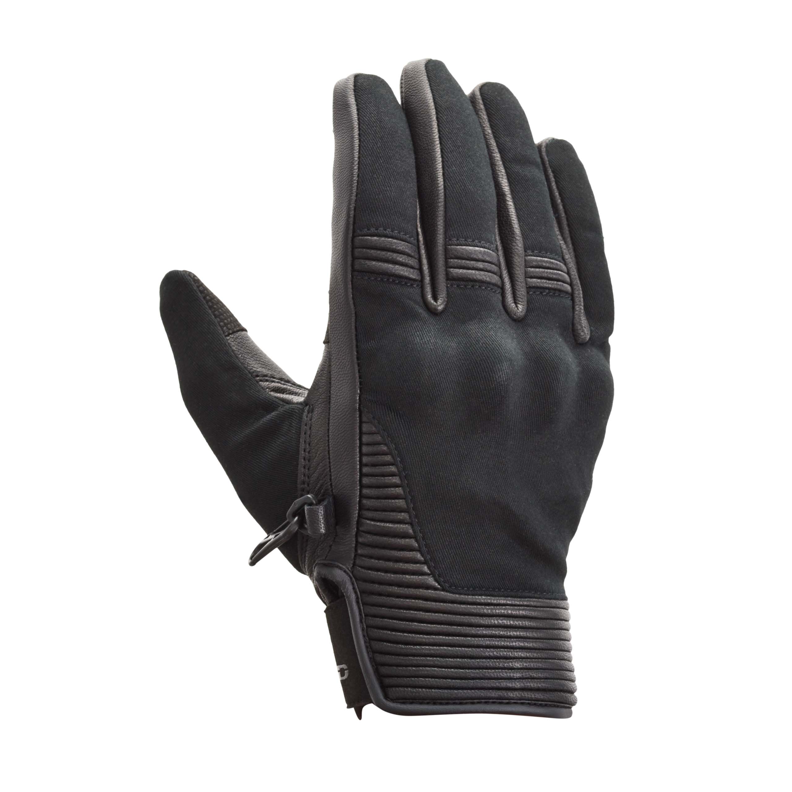 Road Denim Leder Handschuh schwarz 7