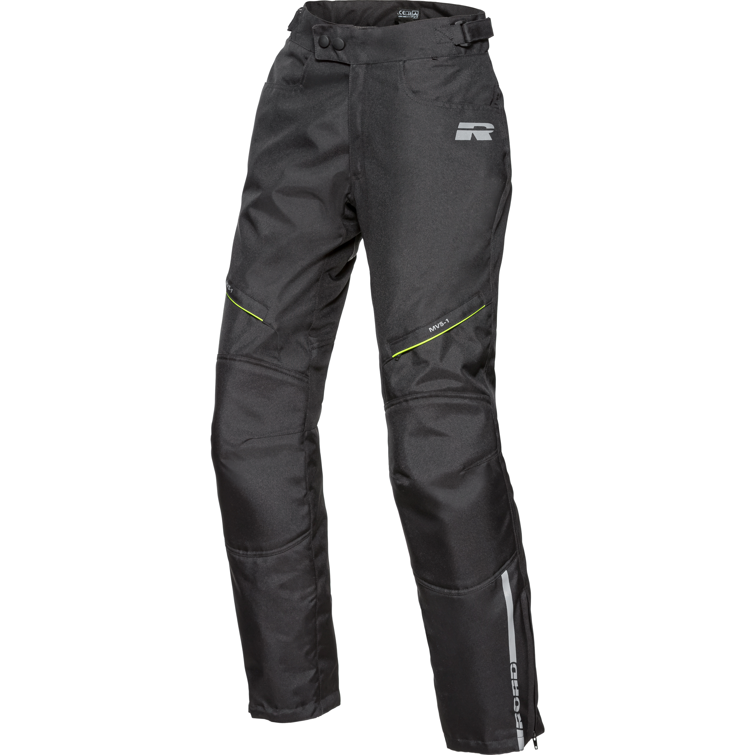 Road Touring WP Damen Textilhose 1.0 schwarz/neongelb XS - Motorradbekleidung - Motorradhosen