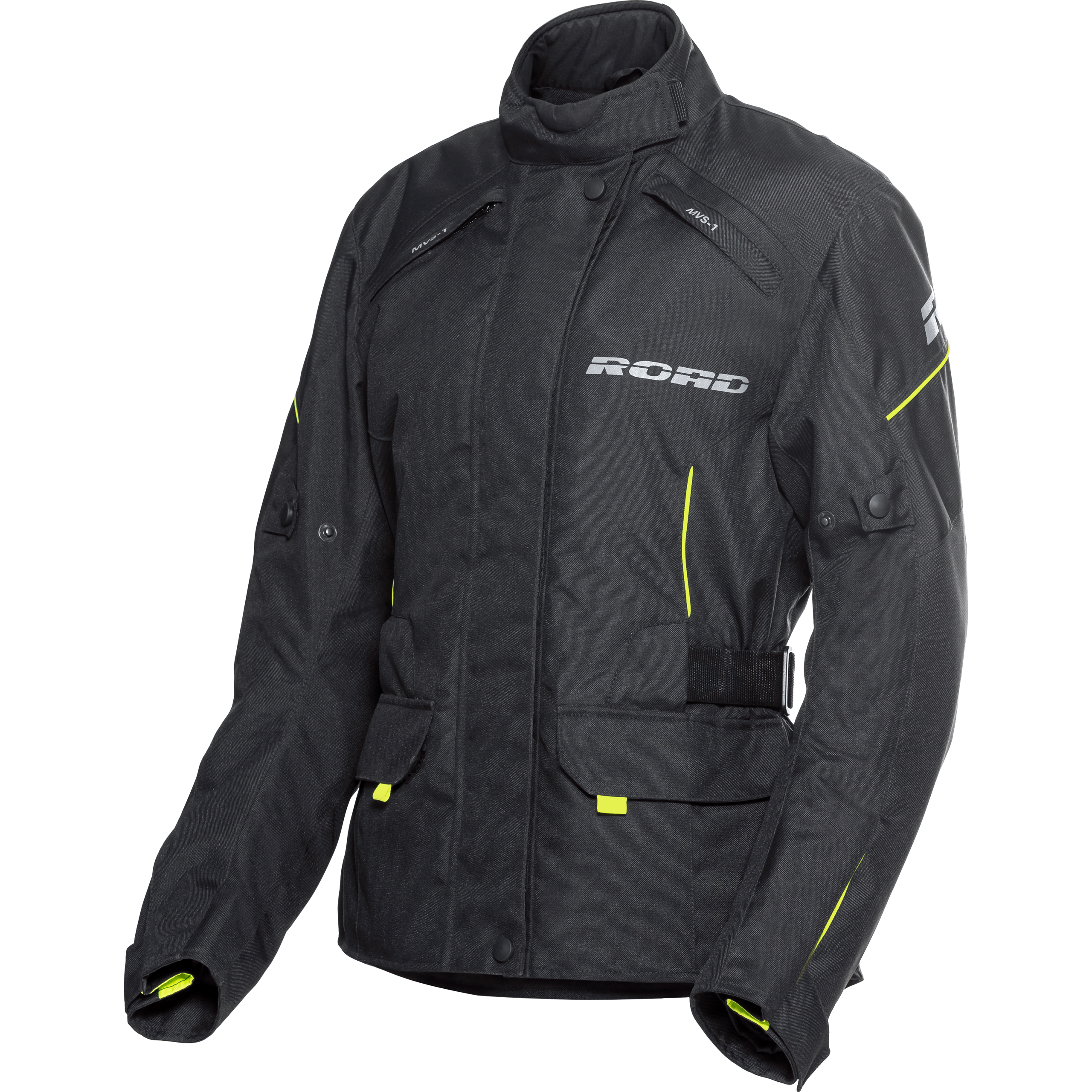 Road Touring WP Damen Textiljacke 1.0 schwarz/neongelb XL - Motorradbekleidung - Motorradjacken