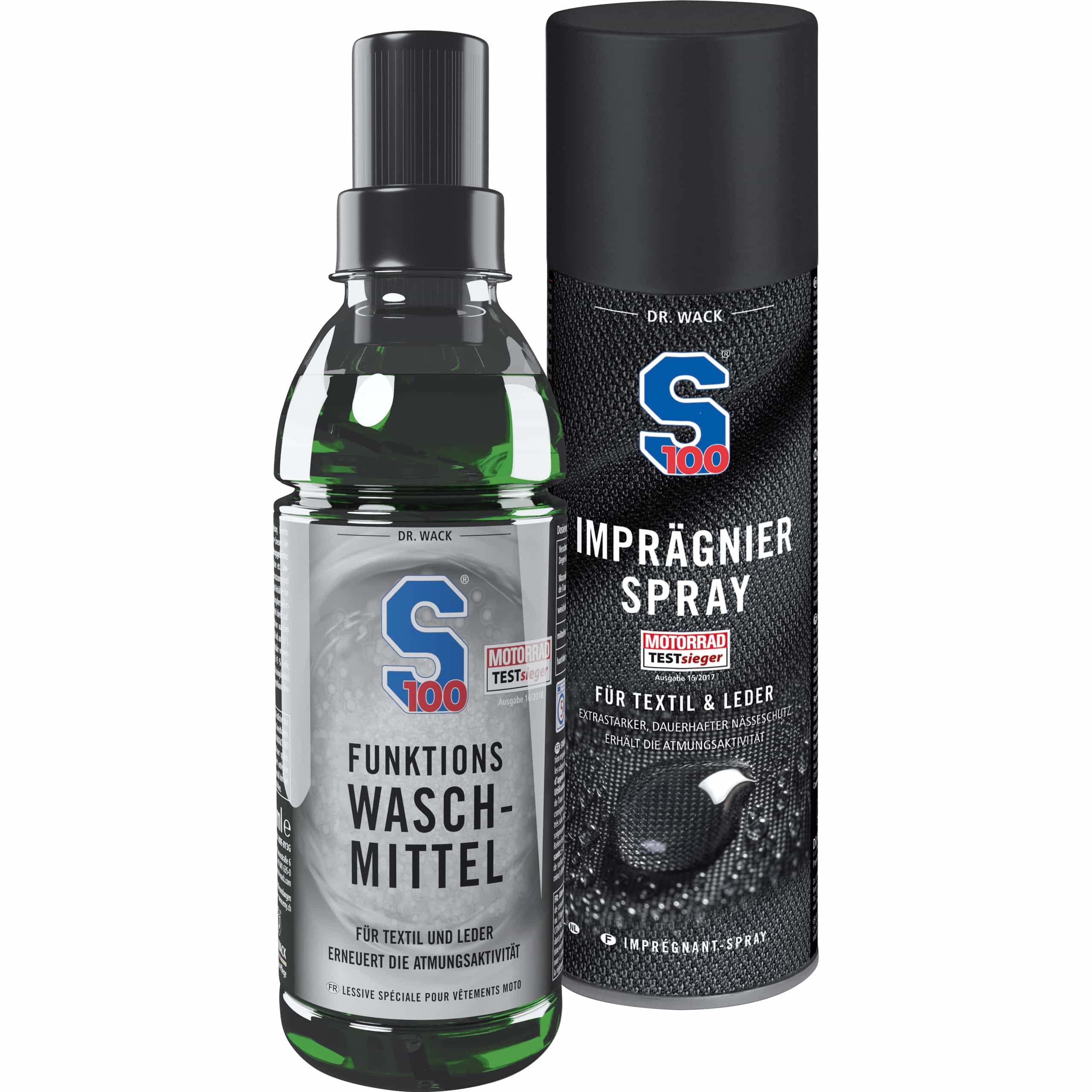 S100 Funktions-Waschmittel 300ml + Imprägnier-Spray 300ml Set - Motorradbekleidung - Zubehör & Accessoires