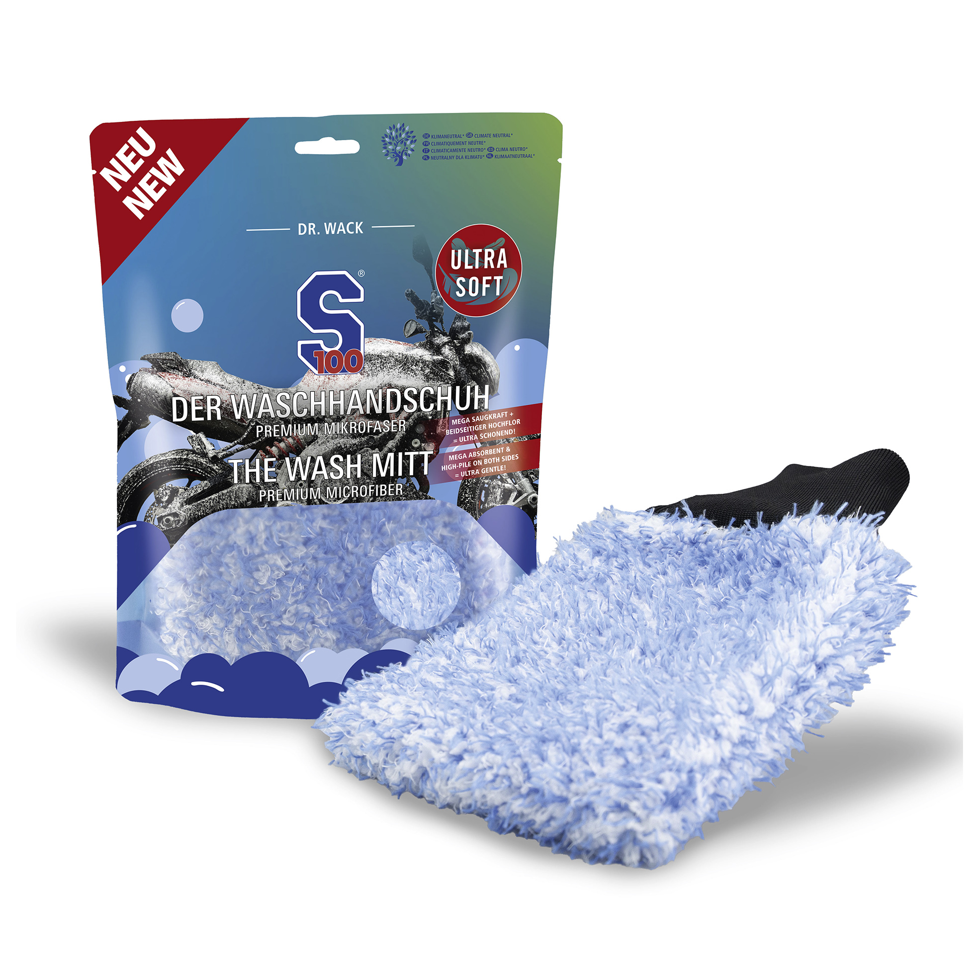 S100 S100 DER Waschhandschuh - Premium - Motorradzubehör - Reinigung & Pflege