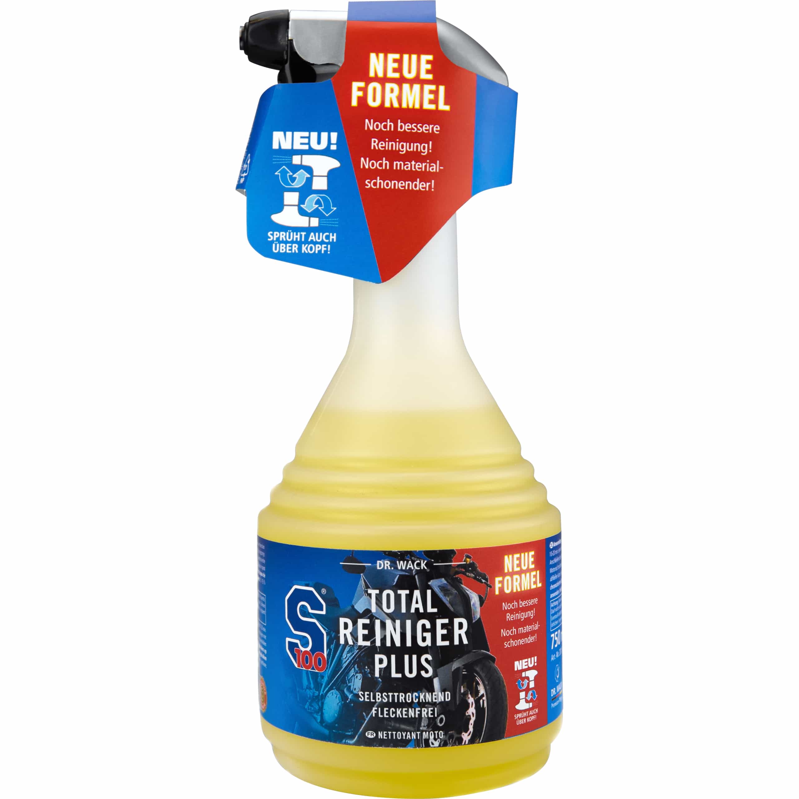 S100 Total Reiniger Plus Sprühflasche 750 ml - Motorradzubehör - Reinigung & Pflege