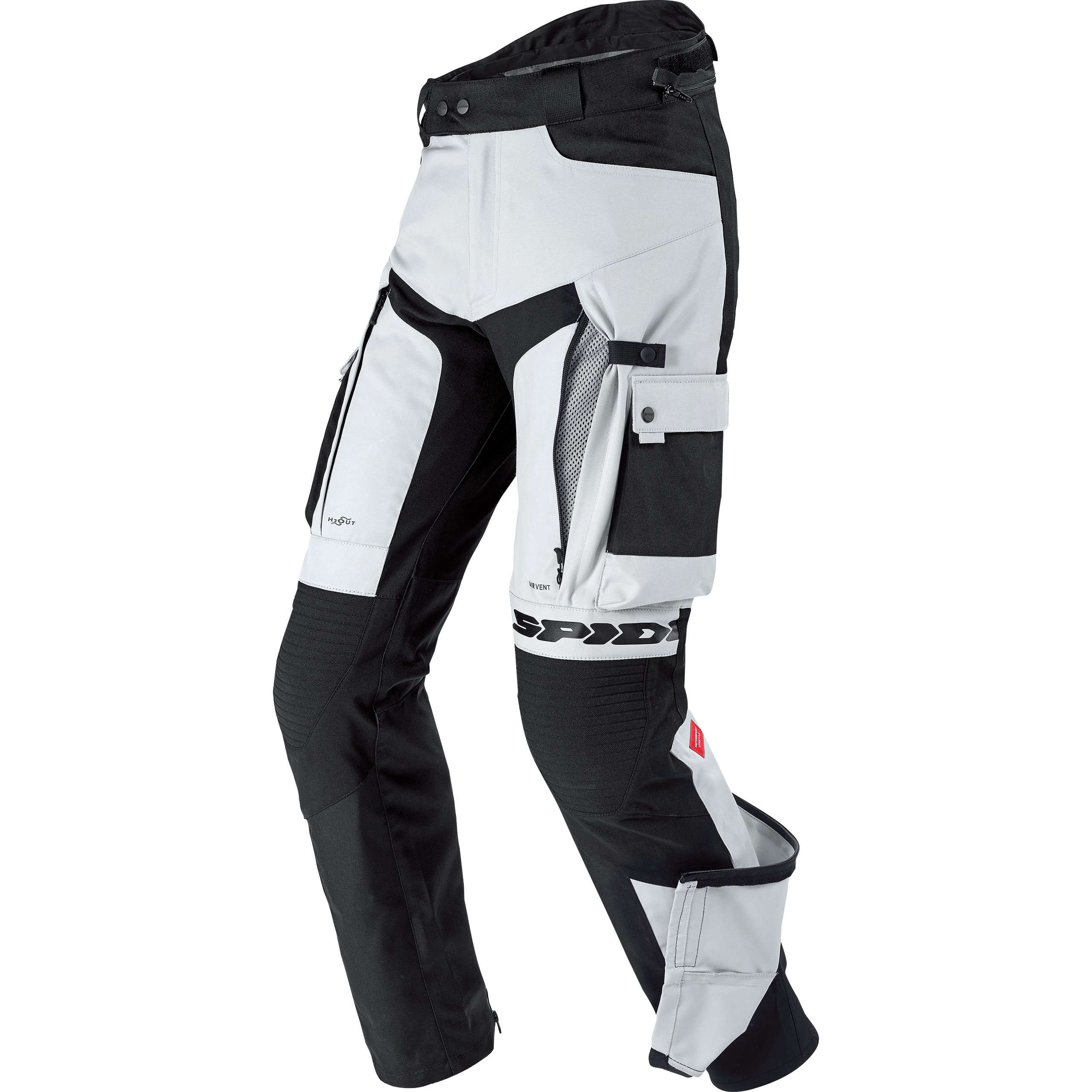 SPIDI Allroad H2Out Textilhose schwarz/ice XXL - Motorradbekleidung - Touring Motorradbekleidung