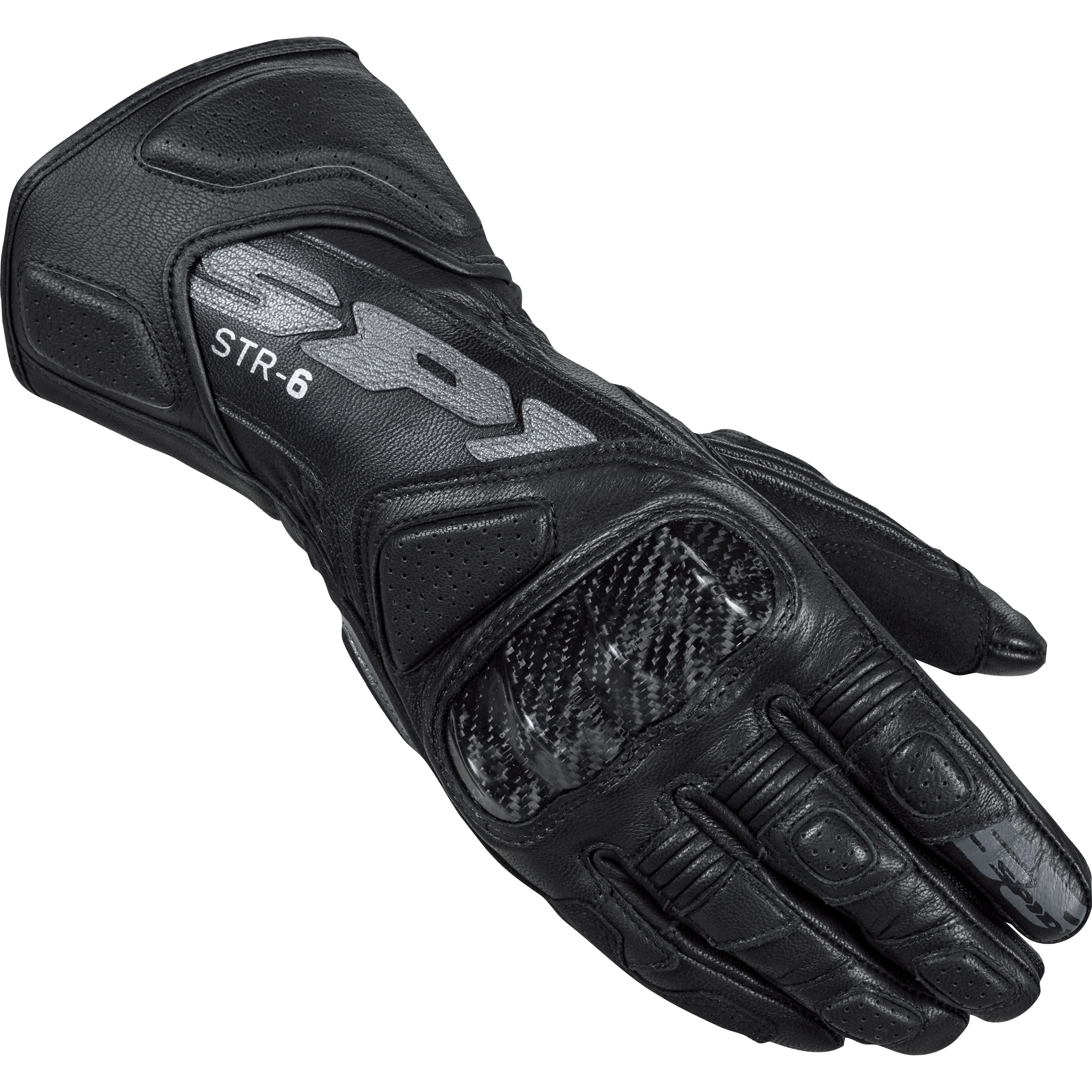 SPIDI STR-6 Lederhandschuh lang schwarz L - Motorradbekleidung - Sport Motorradbekleidung