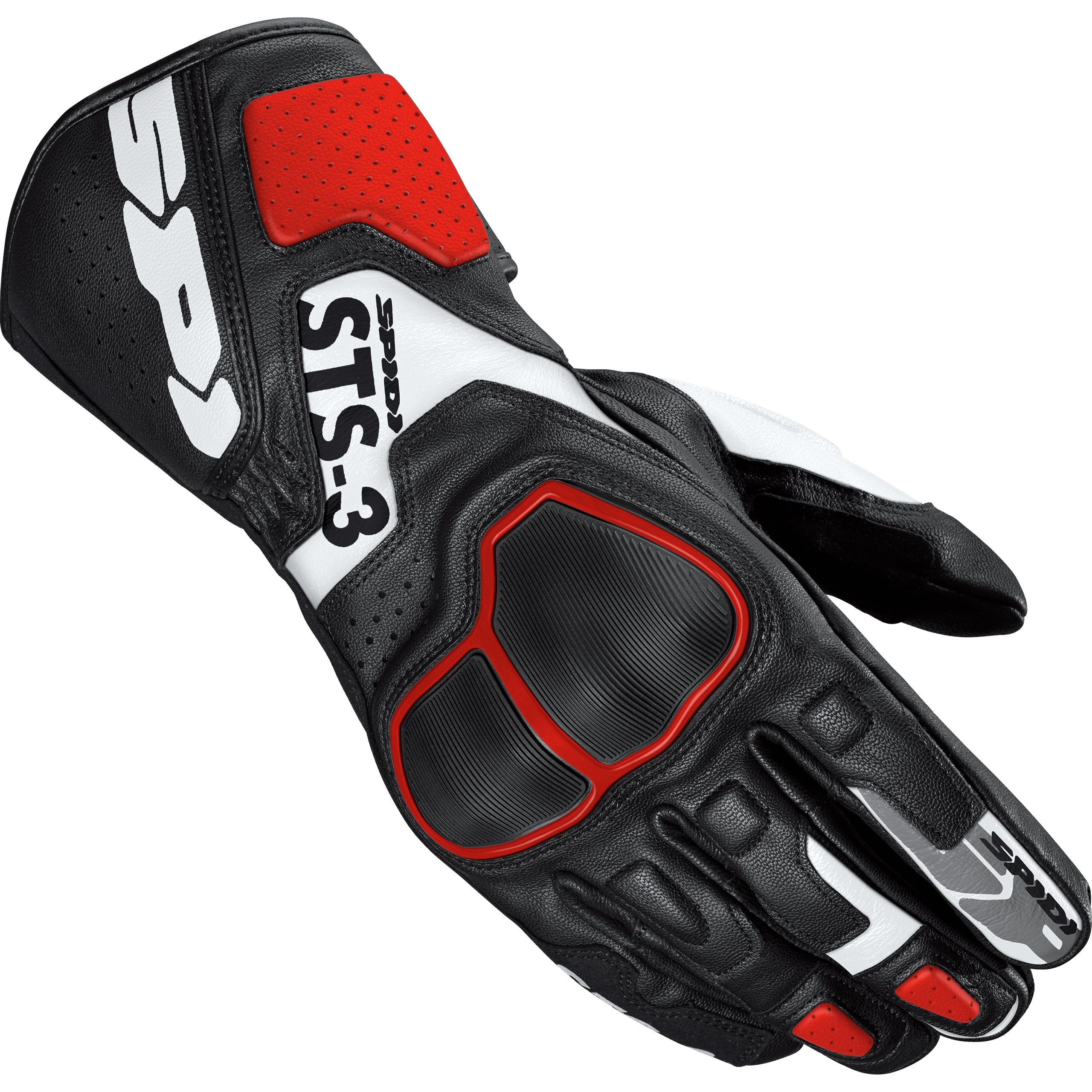 SPIDI STS-3 Lederhandschuh rot/schwarz 3XL - Motorradbekleidung - Motorradhandschuhe