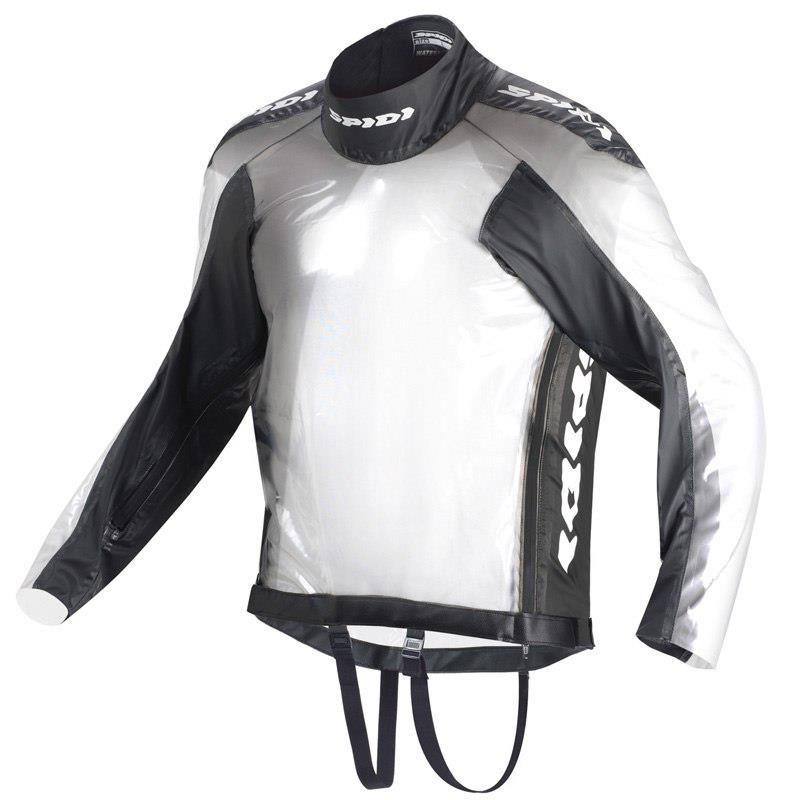 SPIDI WWR Evo Regenüberziehjacke schwarz/weiß M - Motorradbekleidung - Wetterschutzkleidung