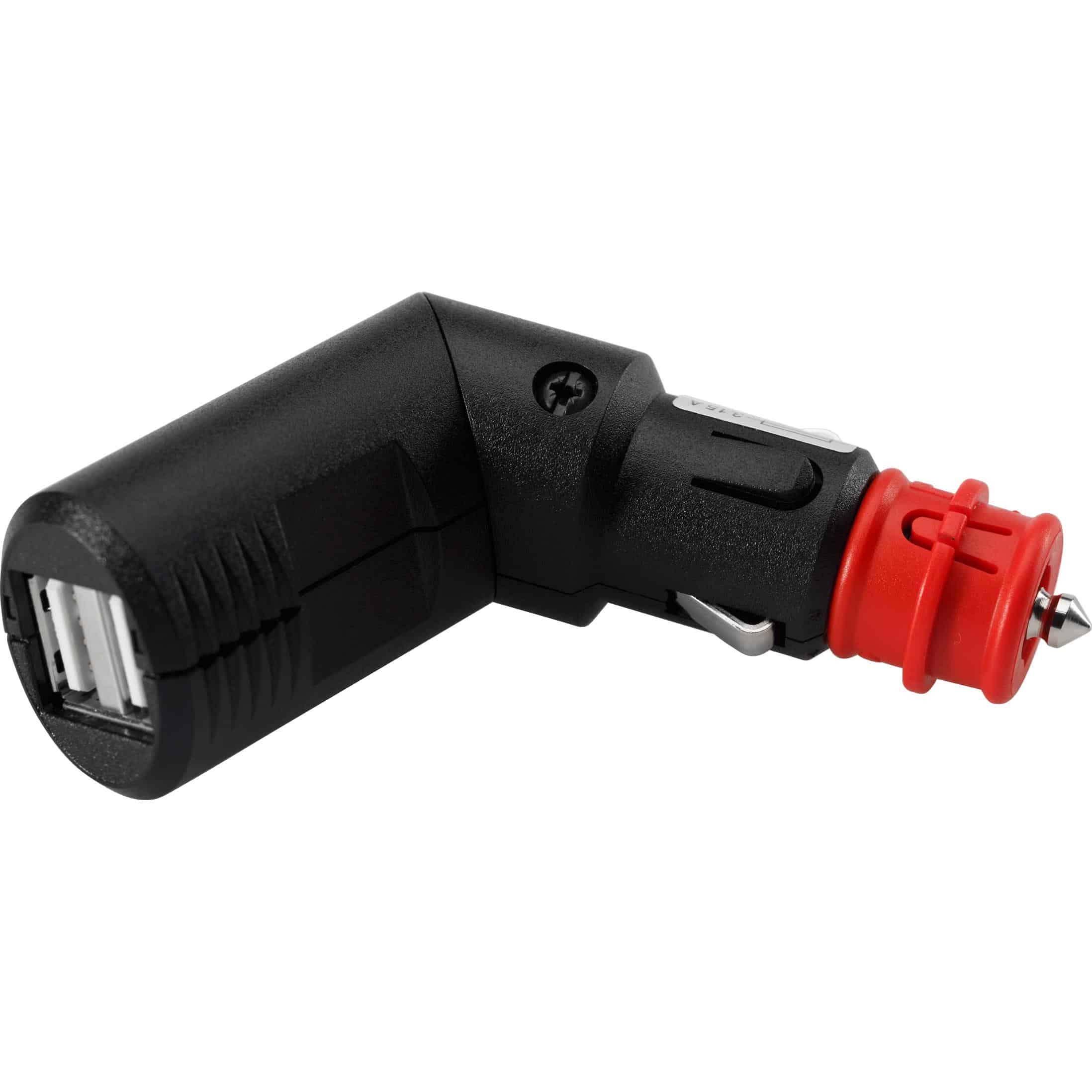 SW-MOTECH Doppel USB Winkeladapter verdrehbar für DIN/ZIG Steckdosen - Motorradteile & Ersatzteile - Beleuchtung