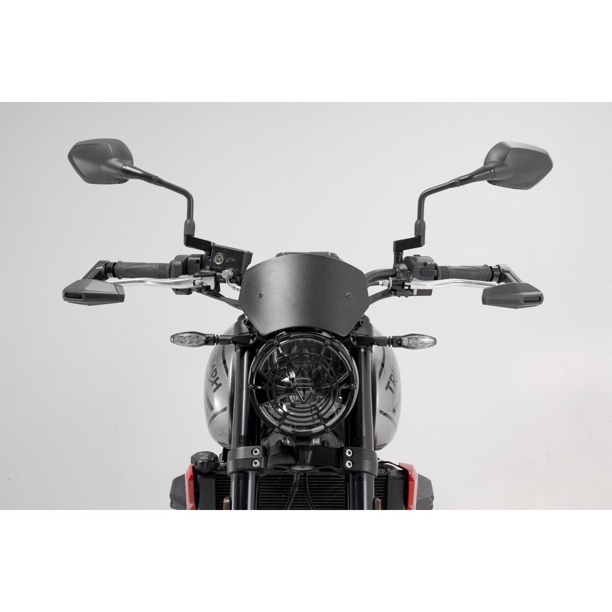SW-MOTECH Hebelschützer Alu mit Windabweiser LVG.11.842.11000/B - Motorradteile & Ersatzteile - Lenker