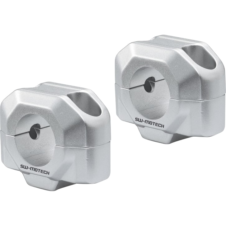 SW-MOTECH Lenkererhöhung AB für 28mm Lenker um 20mm silber - Motorradteile & Ersatzteile - Lenker