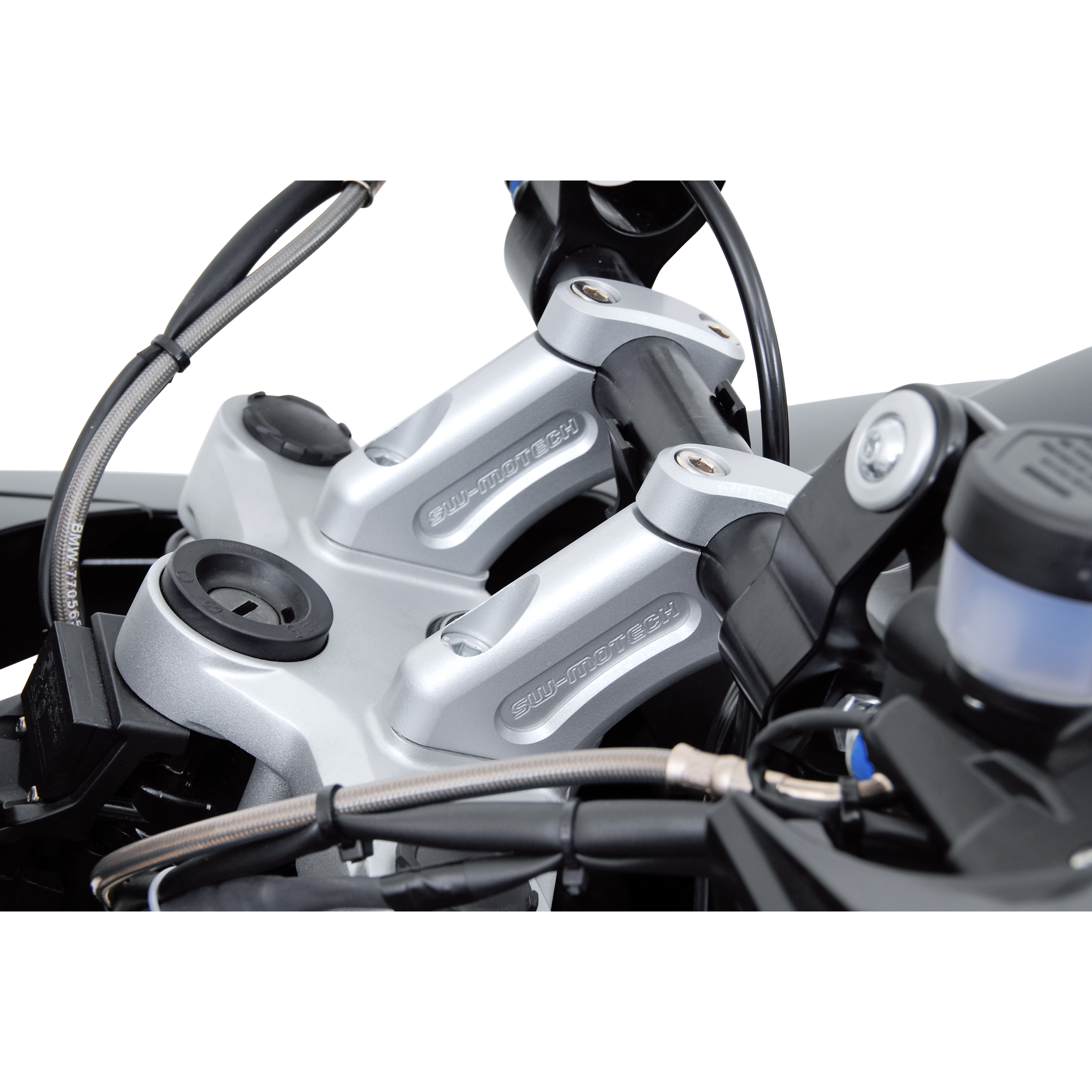 SW-MOTECH Lenkerverlegung BB LEH.07.039.12200/S silber - Motorradteile & Ersatzteile - Lenker