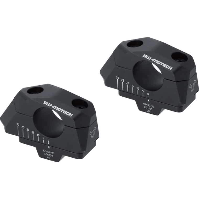 SW-MOTECH Lenkerverlegung variabel für Ø28mm schwarz - Motorradteile & Ersatzteile - Lenker