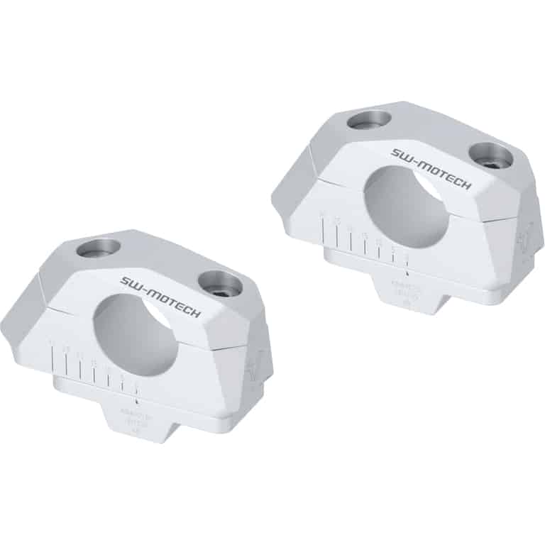 SW-MOTECH Lenkerverlegung variabel für Ø28mm silber - Motorradteile & Ersatzteile - Lenker