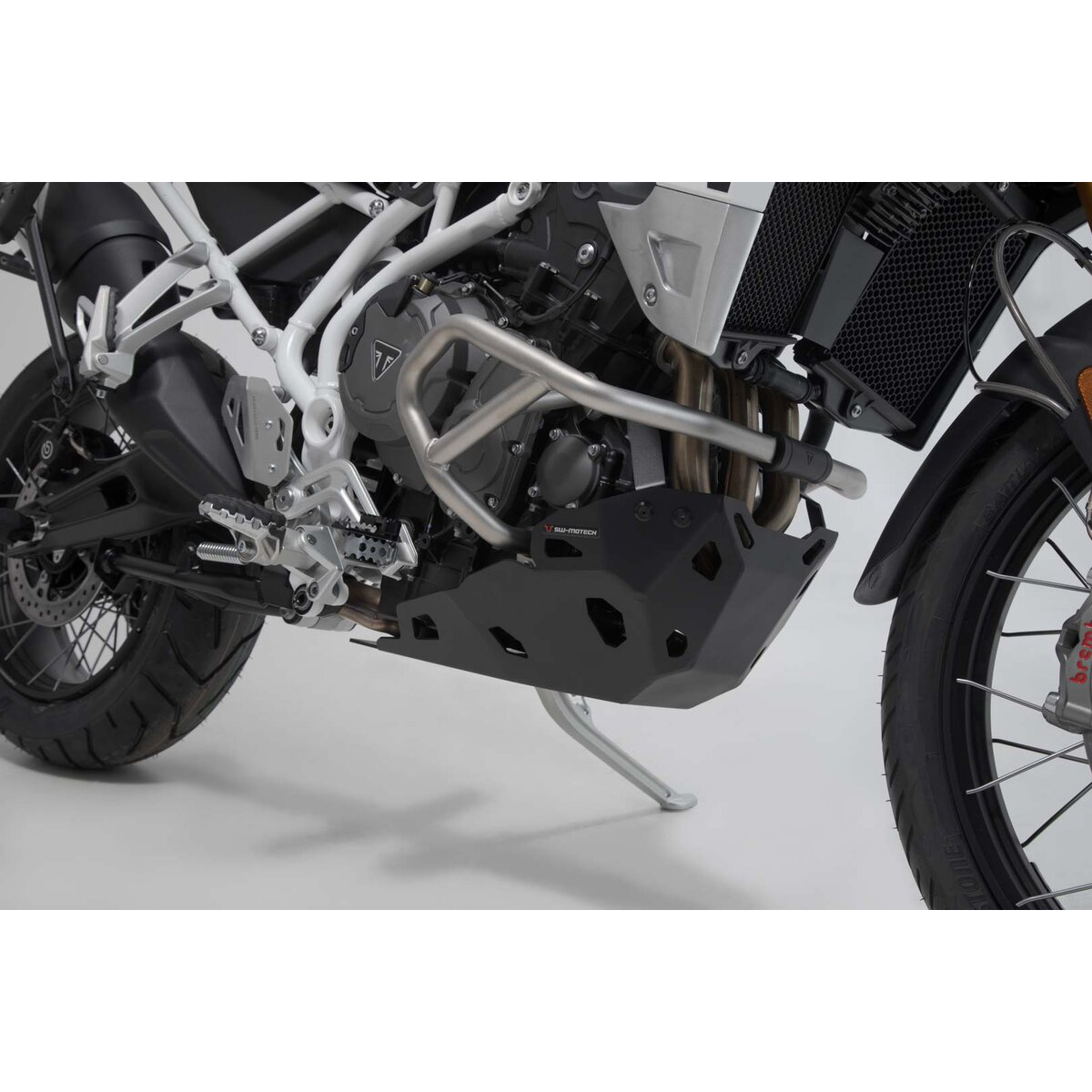 SW-MOTECH Motorschutz Alu schwarz für Tiger 900 2019-2023 mit OEM Stur - Motorradteile & Ersatzteile - Anbauteile