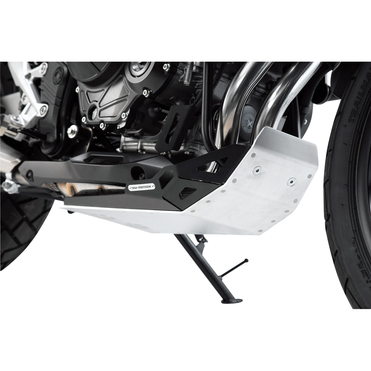 SW-MOTECH Motorschutz Alu schwarz/silber für Honda CB 500 X 2019- - Motorradteile & Ersatzteile - Anbauteile