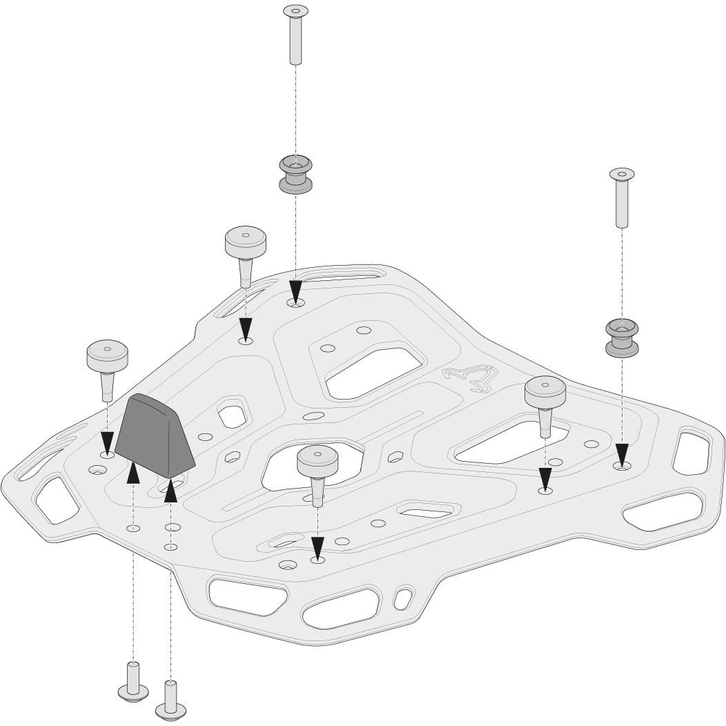 SW-MOTECH QUICK-LOCK Adventure-Rack Adapterkit für Givi Monokey - Motorradzubehör - Motorradgepäck