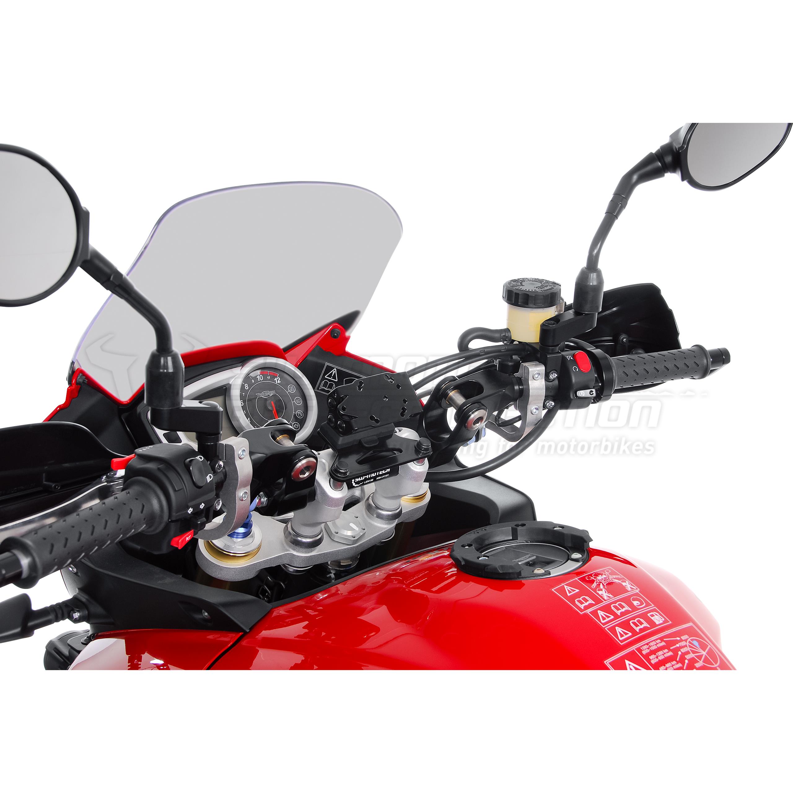 SW-MOTECH QUICK-LOCK Navi-Halter an Lenker für Honda/Suzuki/Triumph - Motorradzubehör - Multimedia