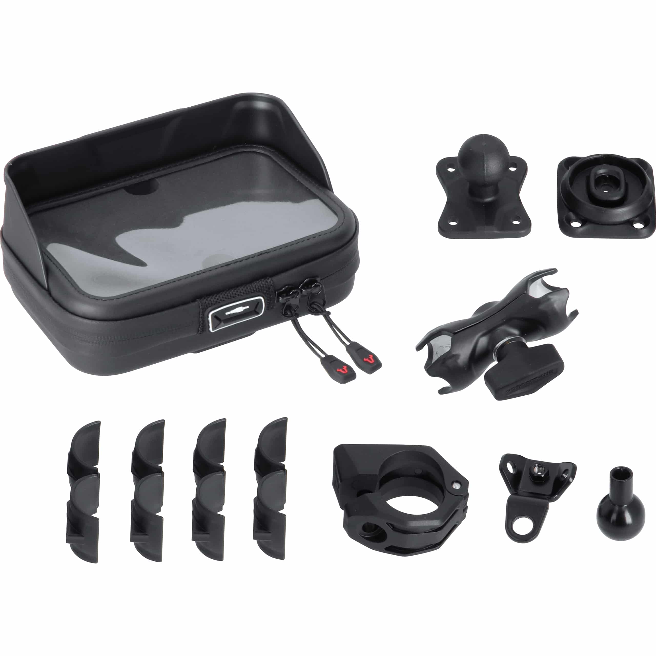 SW-MOTECH Universal Montagekit mit T-Lock und Navi-Tasche - Motorradzubehör - Multimedia