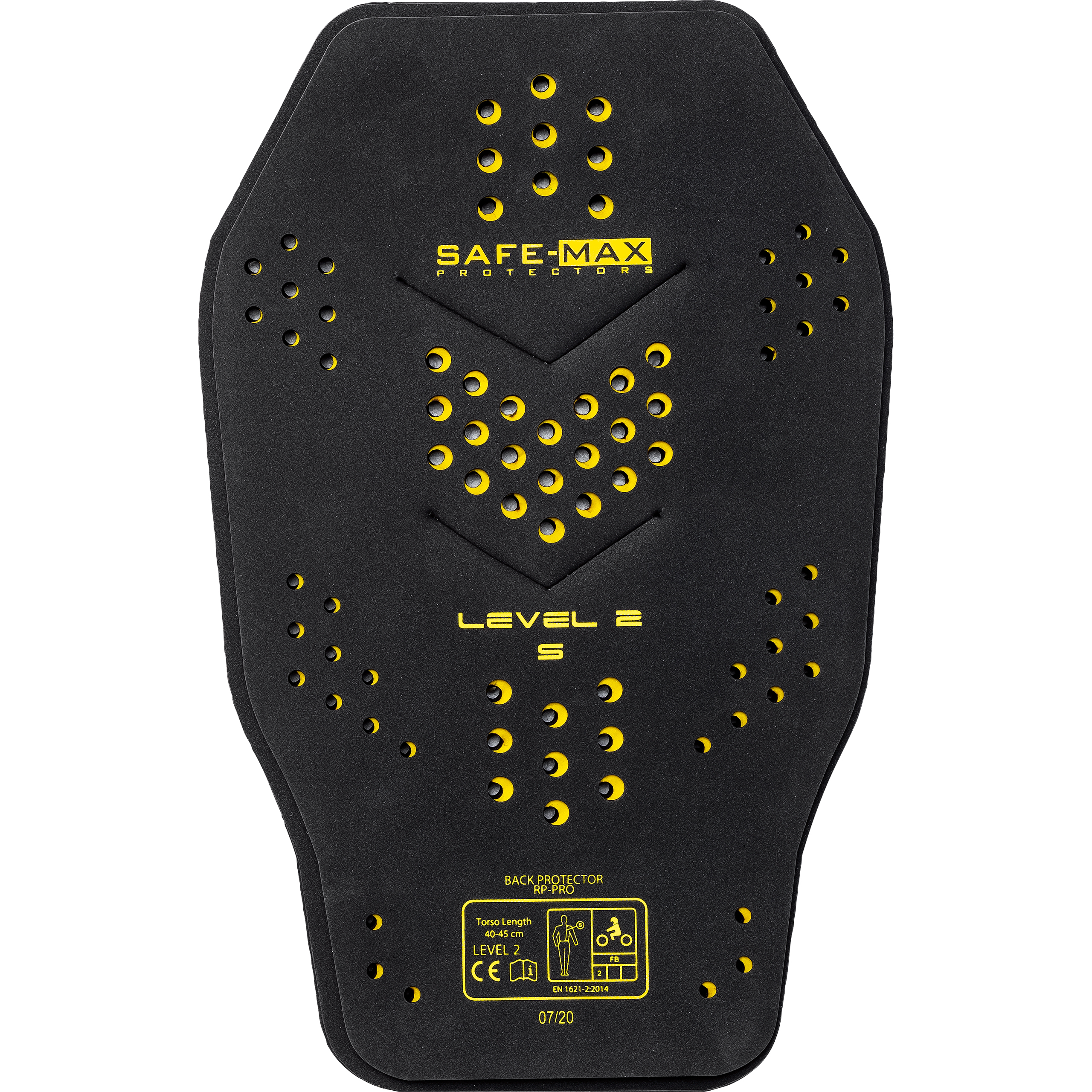 Safe Max Rückenprotektor RP-Pro Comfort 8.0 schwarz/gelb AKTION S - Motorradbekleidung - Protektoren & Sicherheit