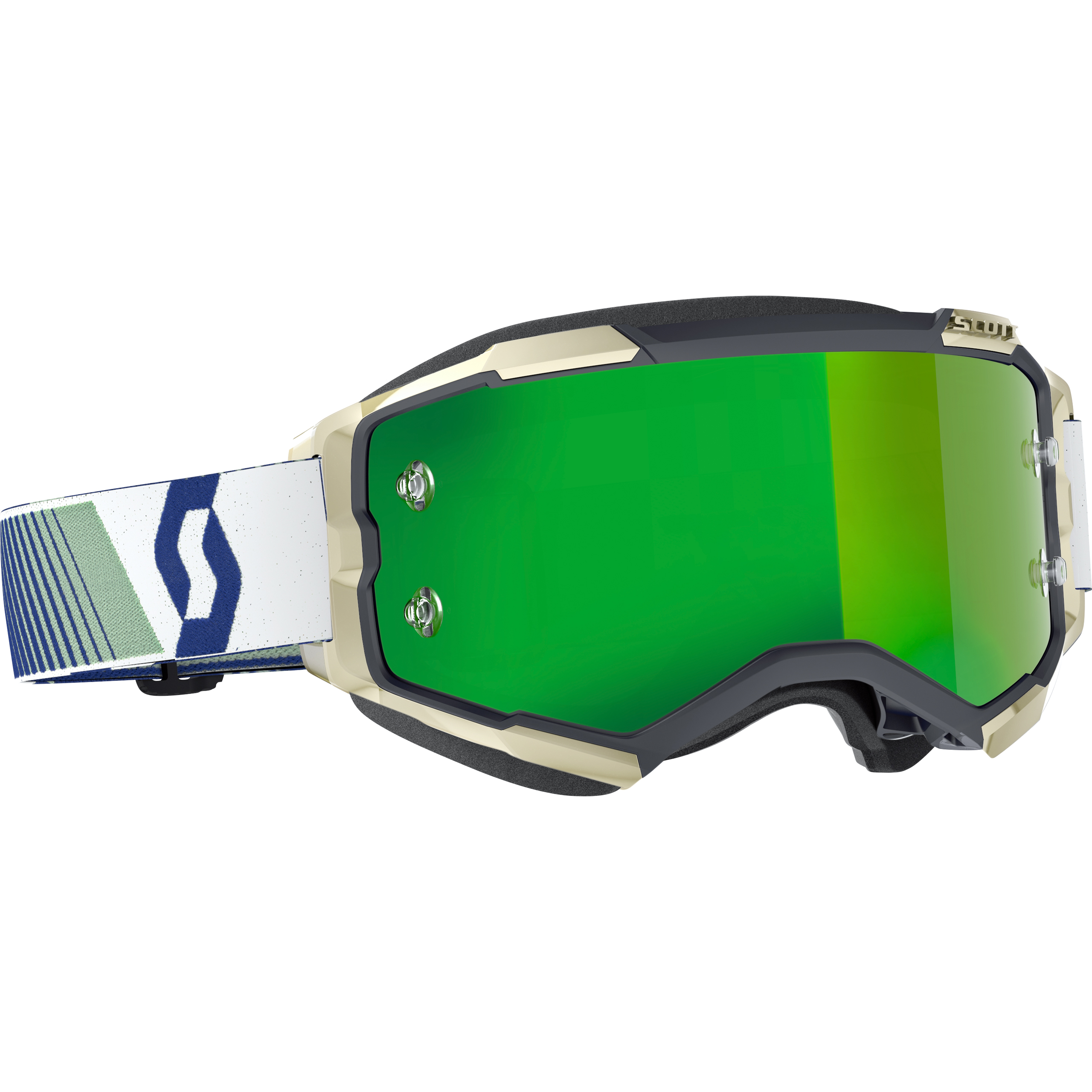 Scott Fury Crossbrille blau/grün/grün verchromt - Helme & Brillen - Brillen
