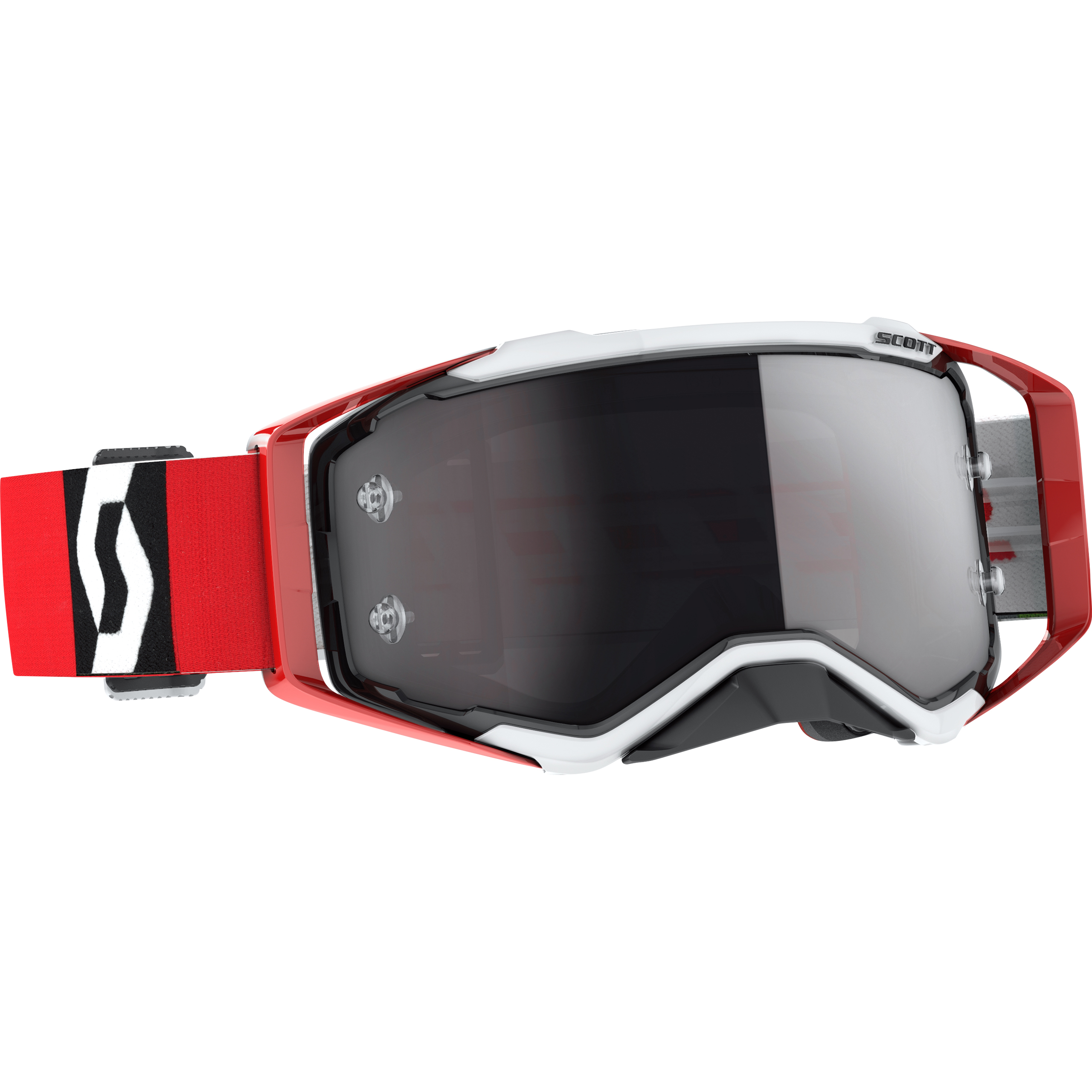 Scott Prospect Crossbrille rot/schwarz/silber verchromt - Helme & Brillen - Brillen