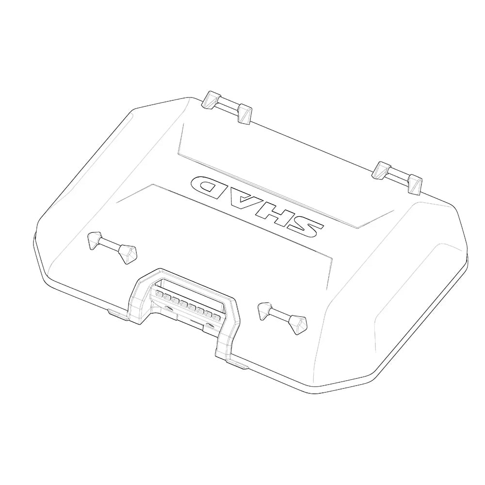 Shad Ersatz Kofferdeckel 203471RB Aluminiumabdeckung schwarz für - Motorradzubehör - Motorradgepäck