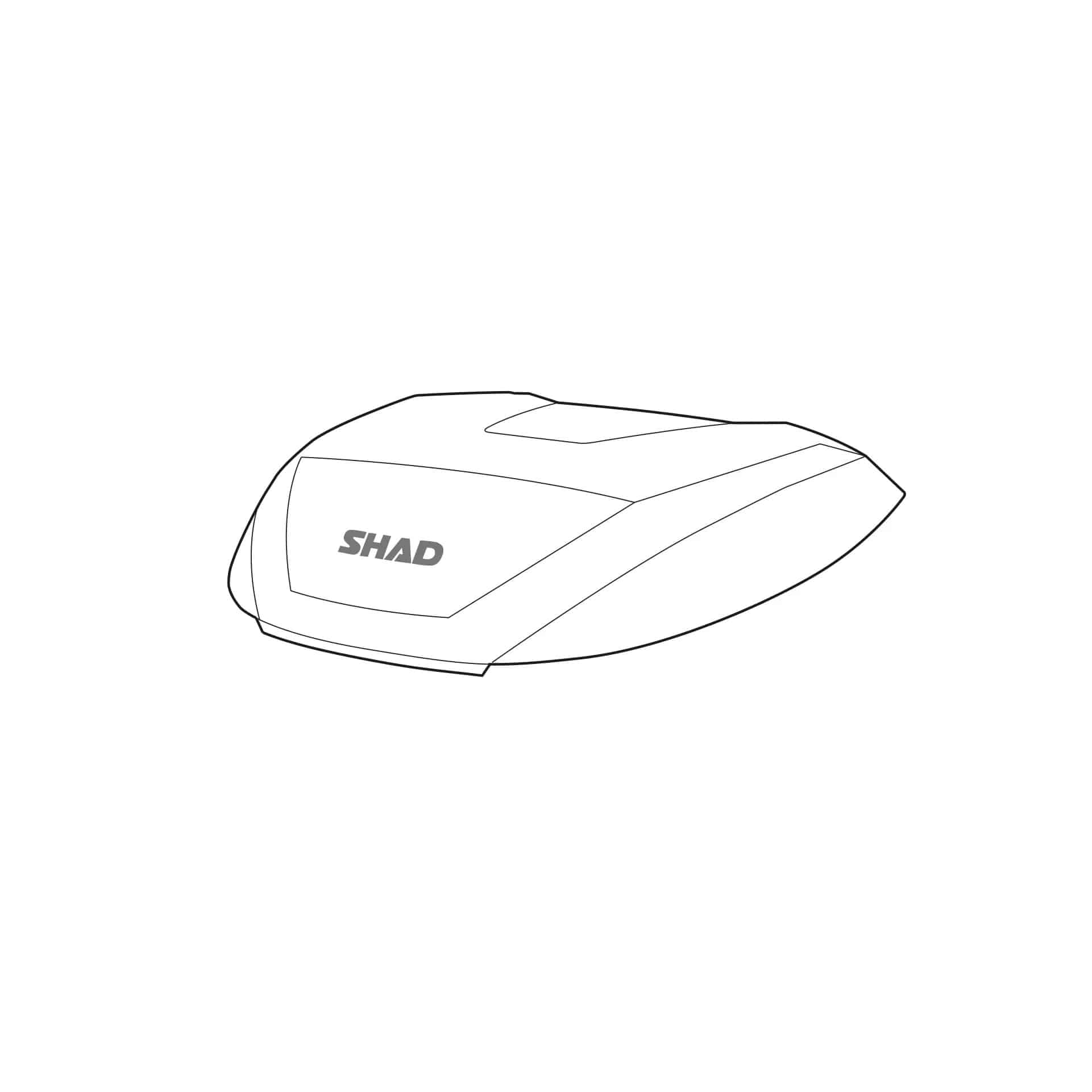 Shad Ersatz Kofferdeckel D1B59T0R für SH59X - Motorradzubehör - Motorradgepäck