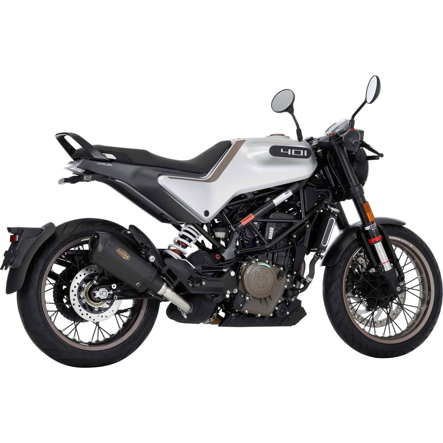 Shark exhaust DSX-10 Auspuff short schwarz für 401 Svart-/Vitpilen 18-19 - Motorradteile & Ersatzteile - Auspuff